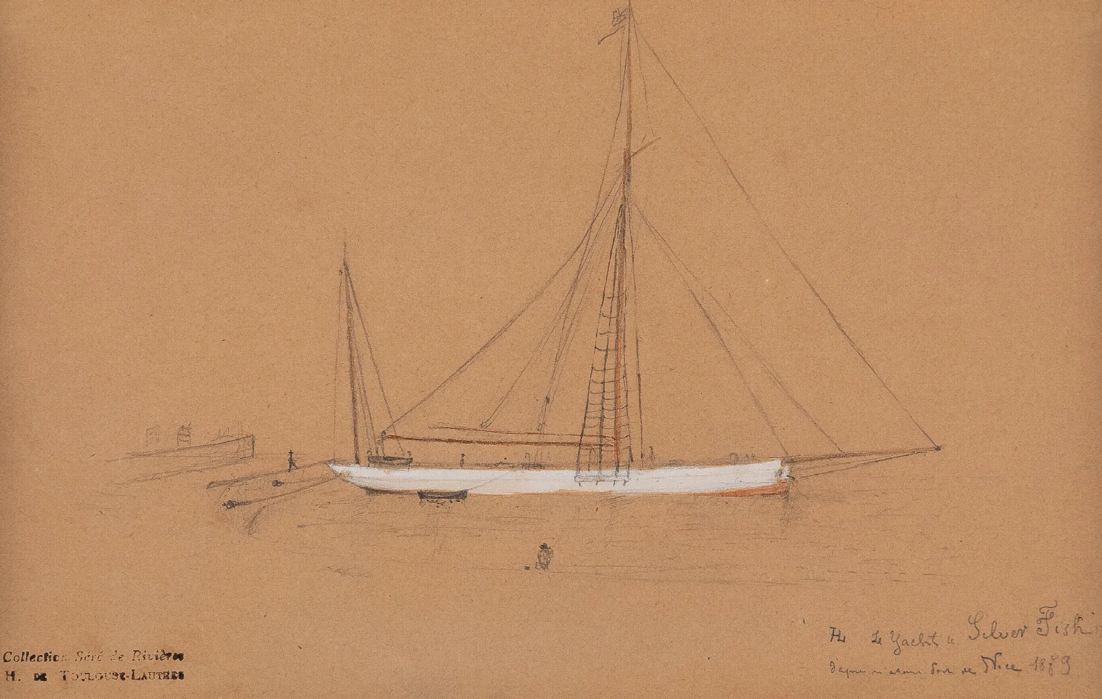 Le Yacht Silver Fish Wall Art by Henri de Toulouse-Lautrec - Canvas Print