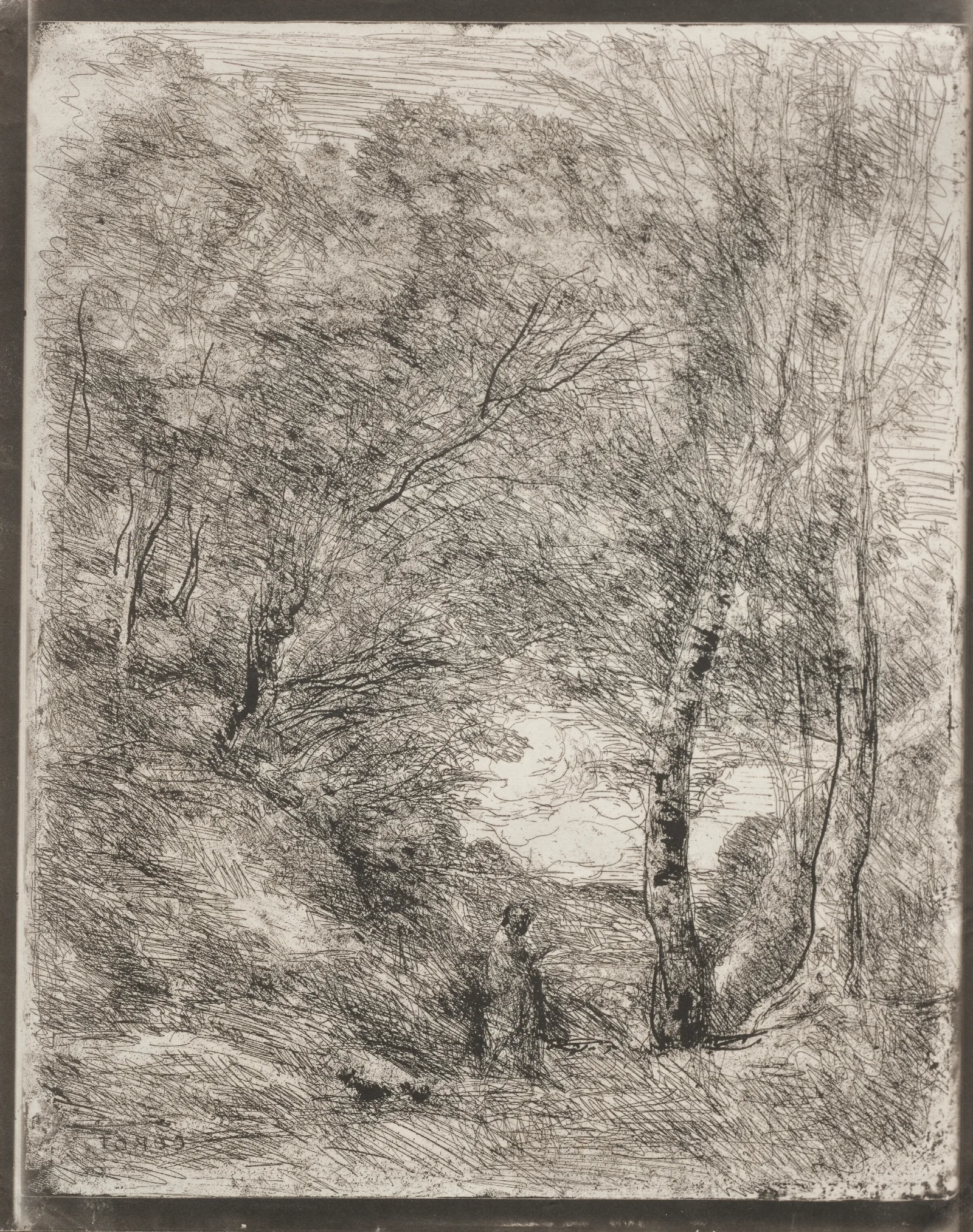 The Gardens Of Horace 2 Wall Art by Jean-Baptiste-Camille Corot - Canvas Print
