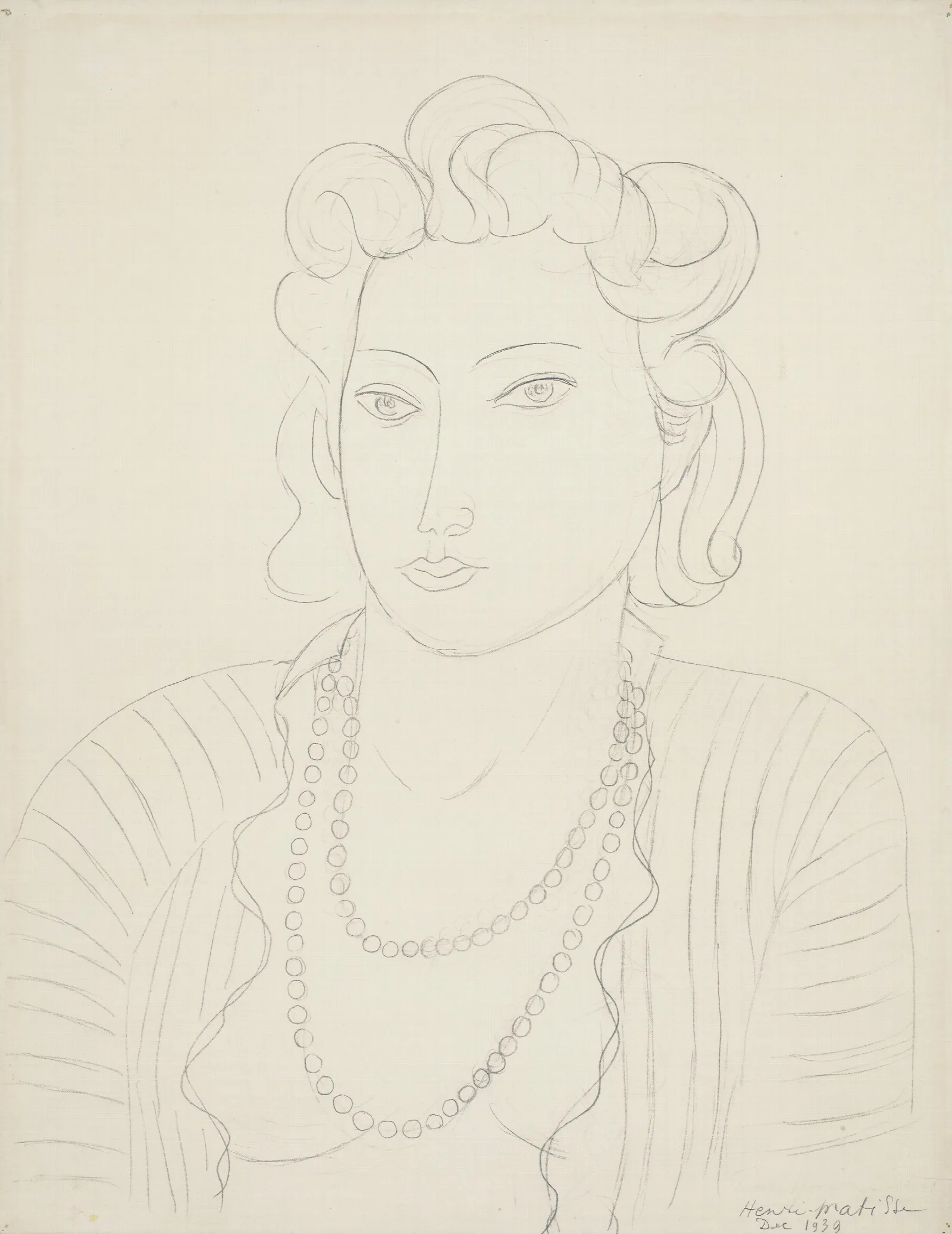 Portrait De Micheline Wall Art by Henri Matisse - Canvas Print