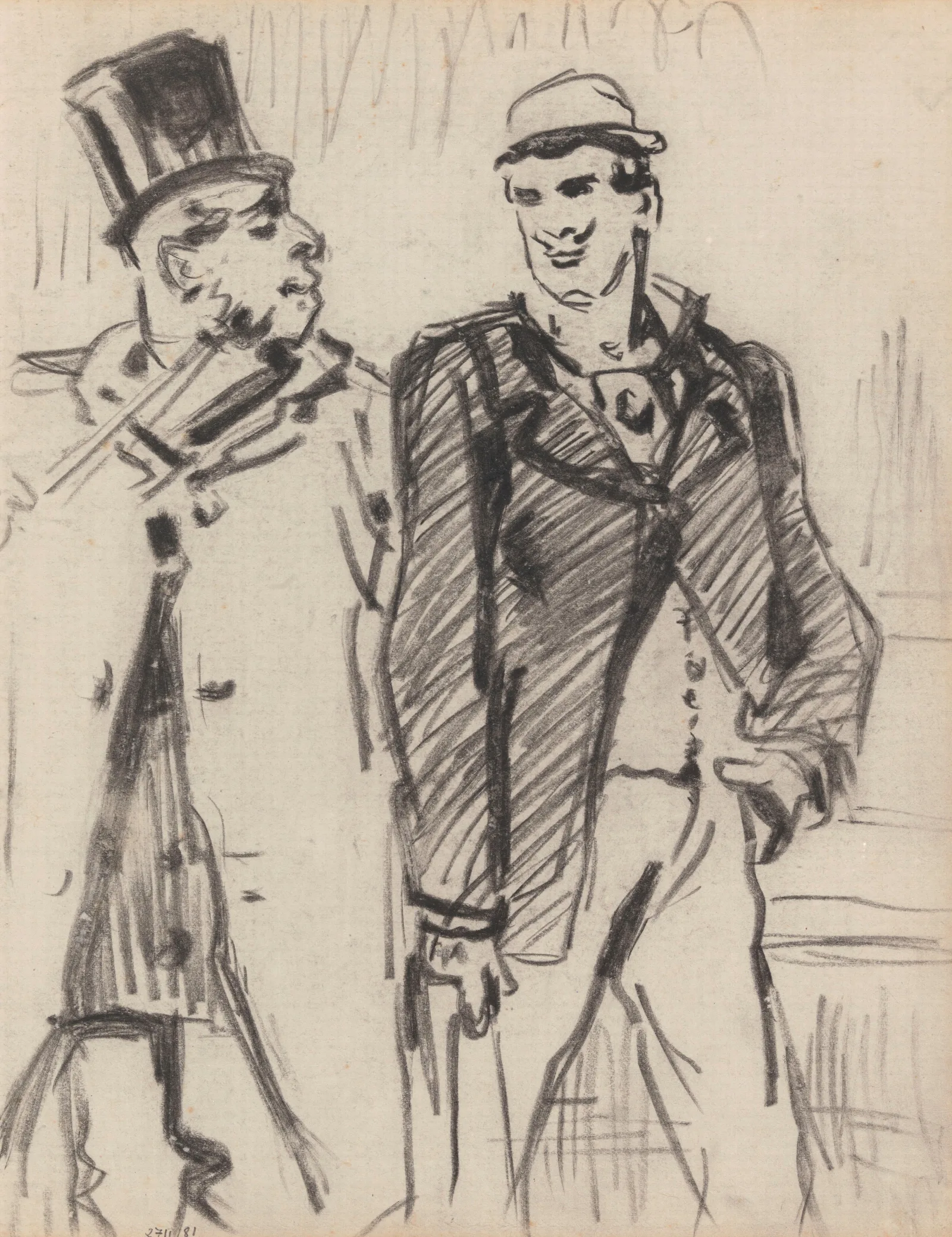 Two Gentlemen 2 Wall Art by James Ensor - Canvas Print