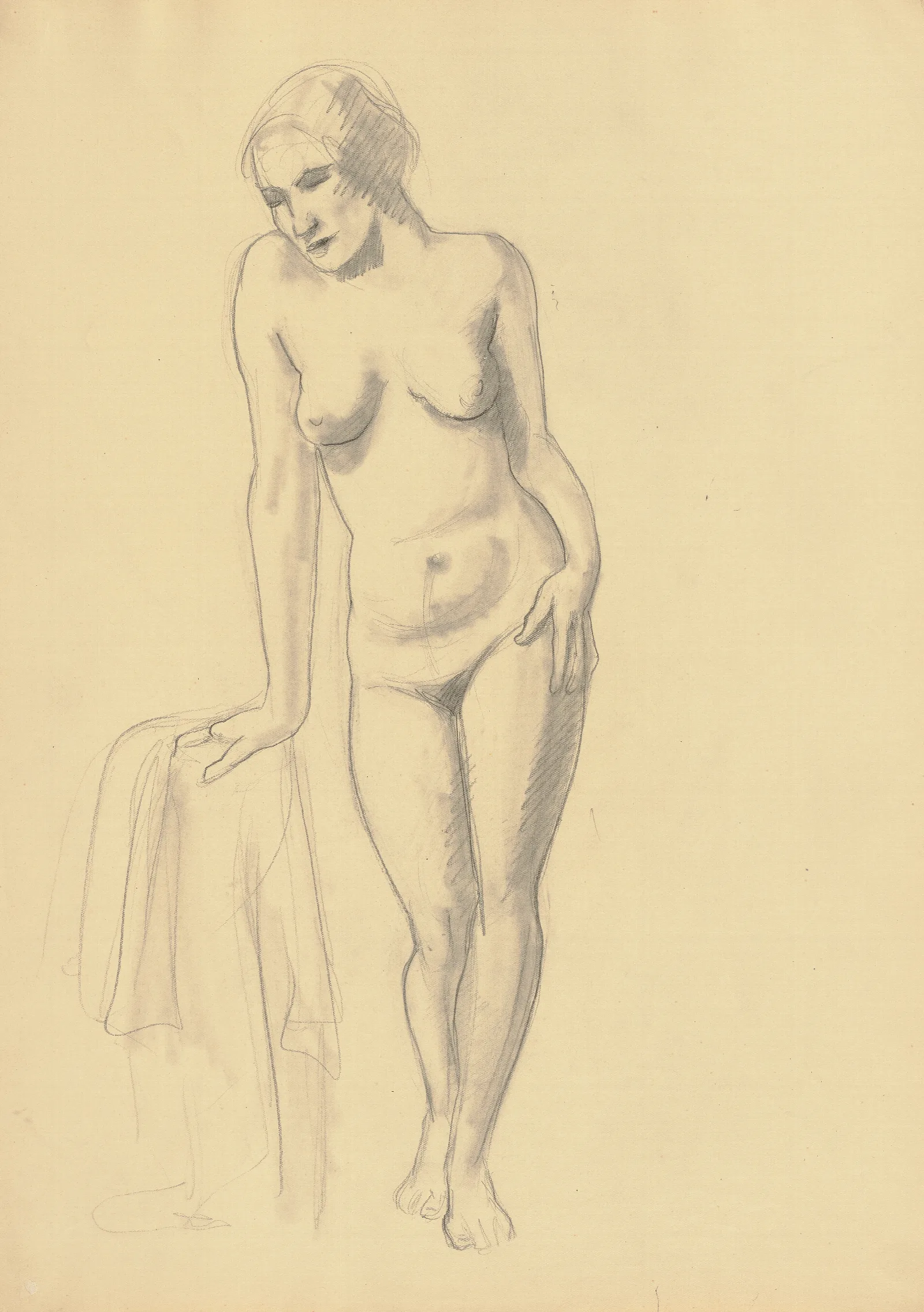 Female Nude 63 Wall Art by Hermann Lismann - Canvas Print