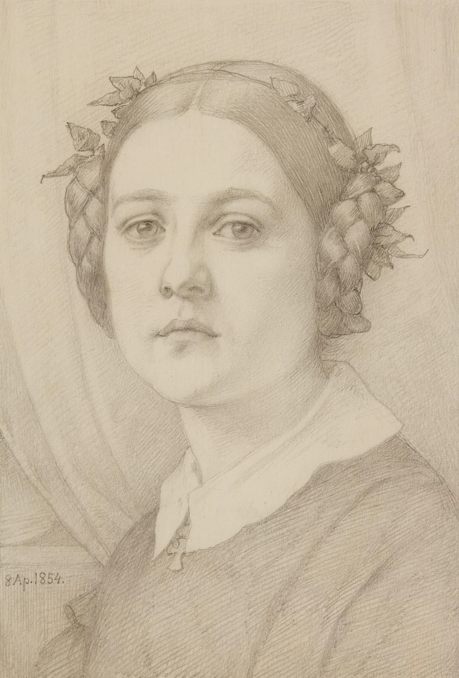 Karoline Steinle Tochter Des Kunstlers Wall Art by Eduard von Steinle - Canvas Print