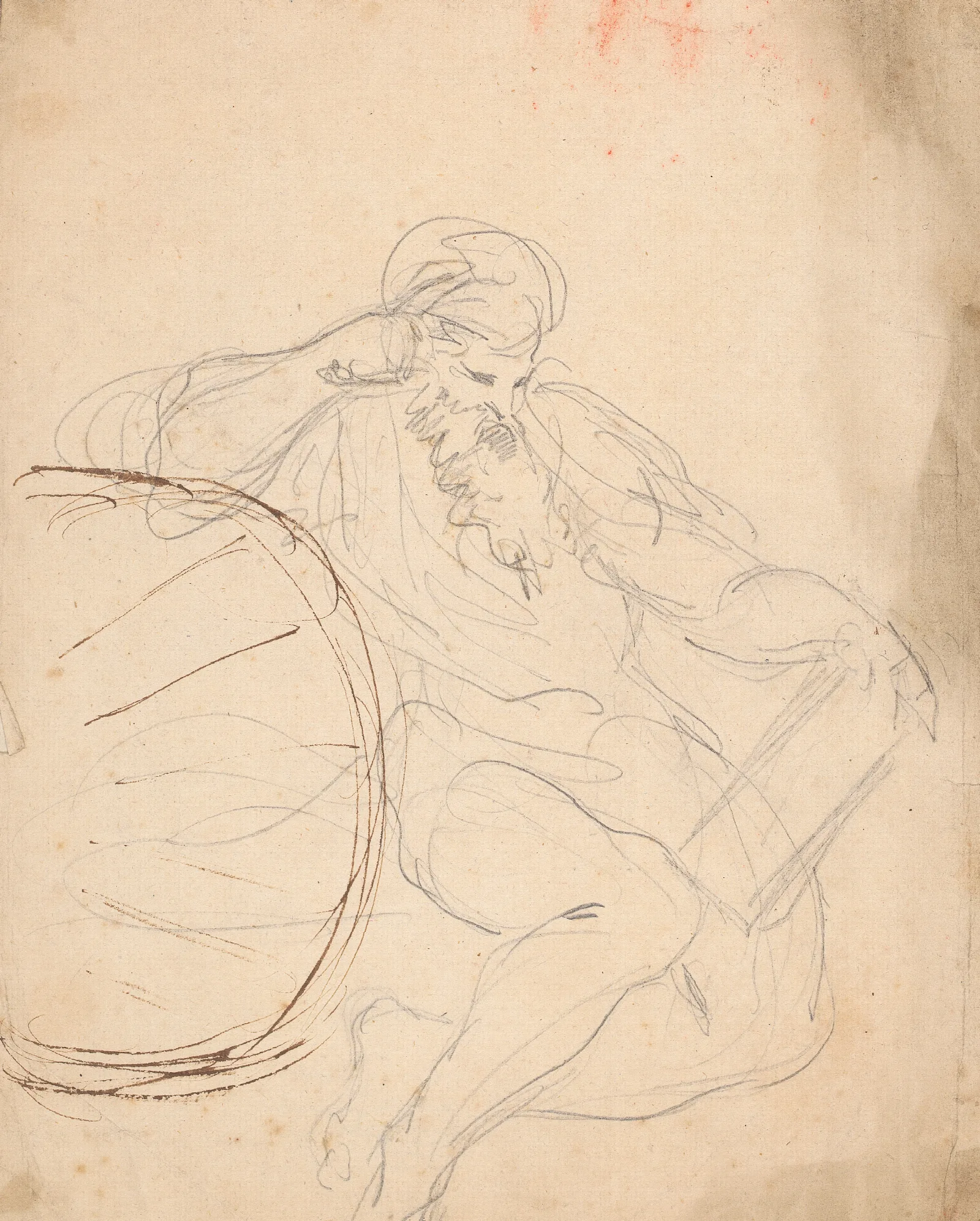Bearded Man Seated 2 Wall Art by Sir Joshua Reynolds - Canvas Print
