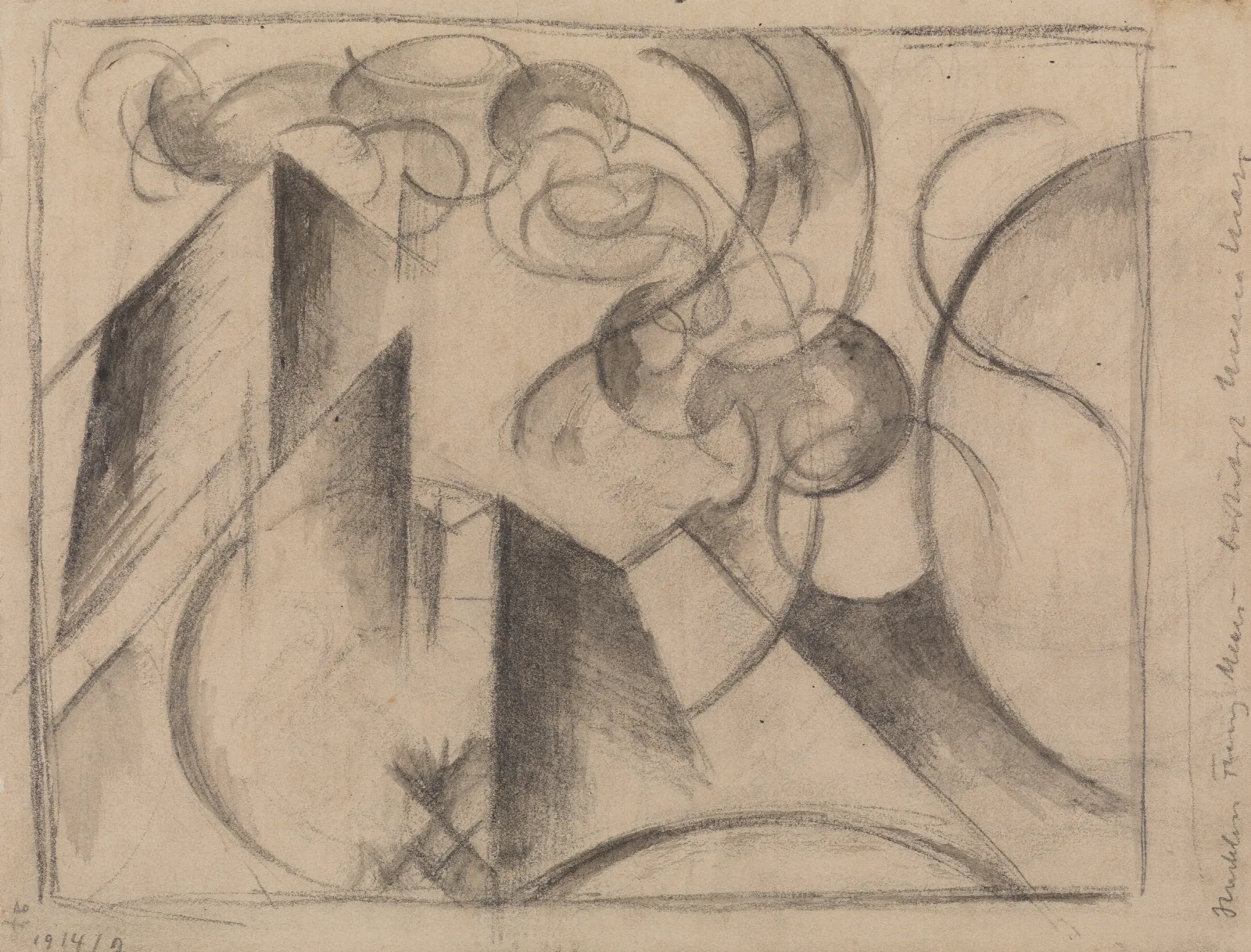 Abstrakte Zeichnung Wall Art by Franz Marc - Canvas Print