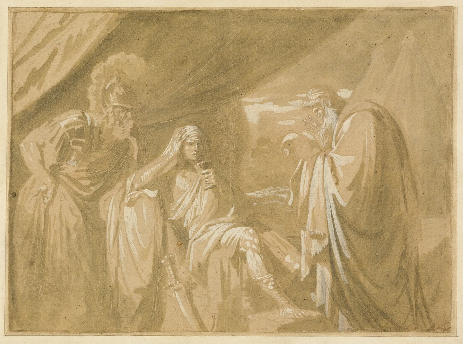 Alexanders Confidence With His Physician Philip Wall Art by Benjamin West - Canvas Print