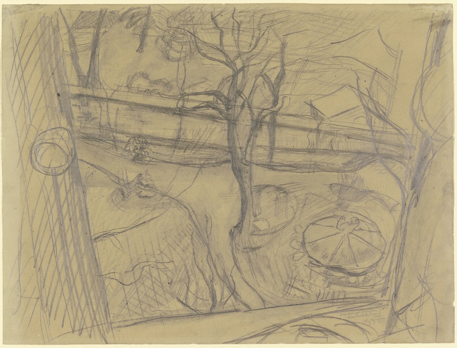 View Of A Garden From A Window Wall Art by Max Beckmann - Canvas Print