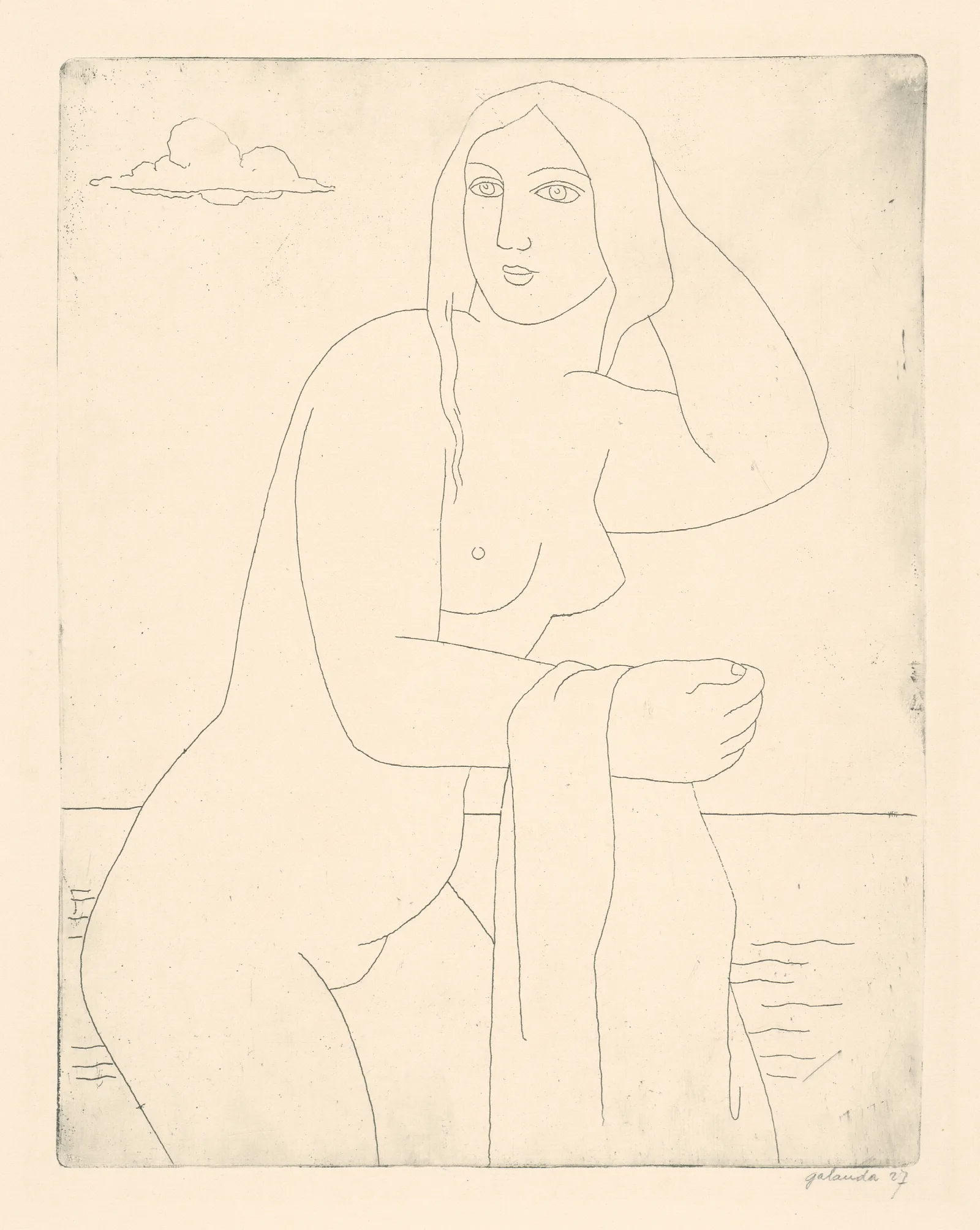 Nude 41 Wall Art by Mikuláš Galanda - Canvas Print