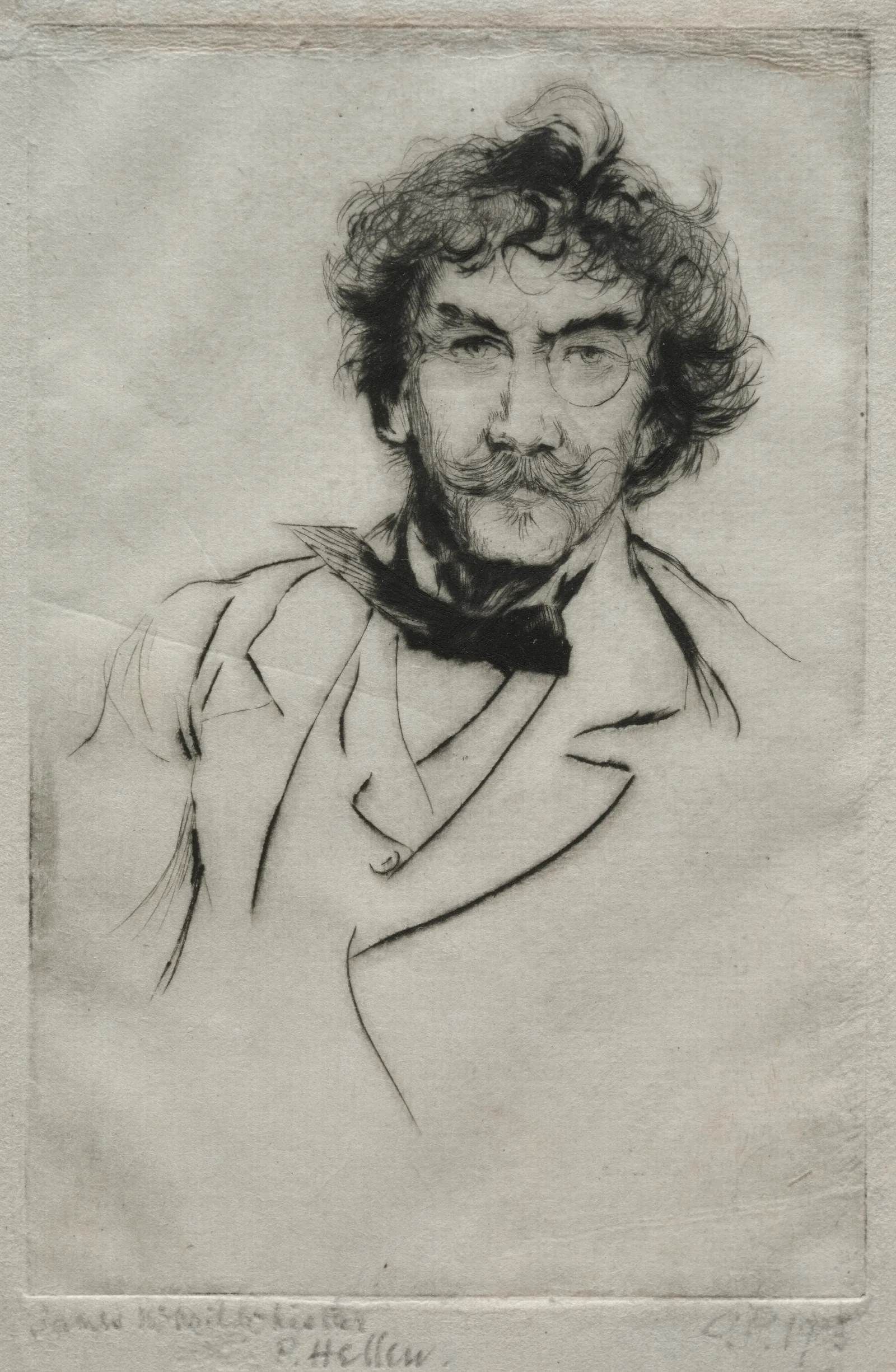 James Macneill Whistler 6 Wall Art by Paul César Helleu - Canvas Print