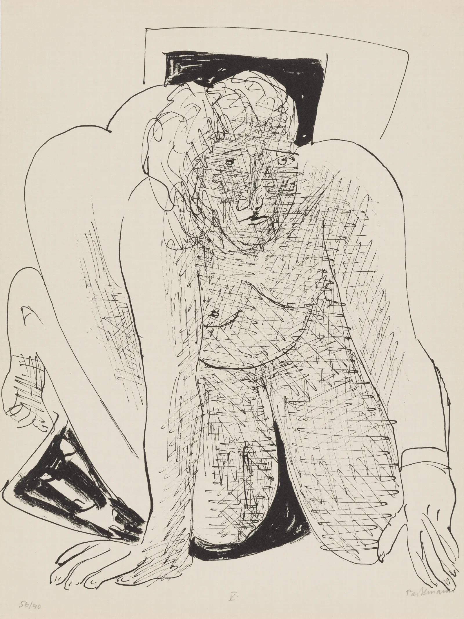 Crawling Woman Wall Art by Max Beckmann - Canvas Print