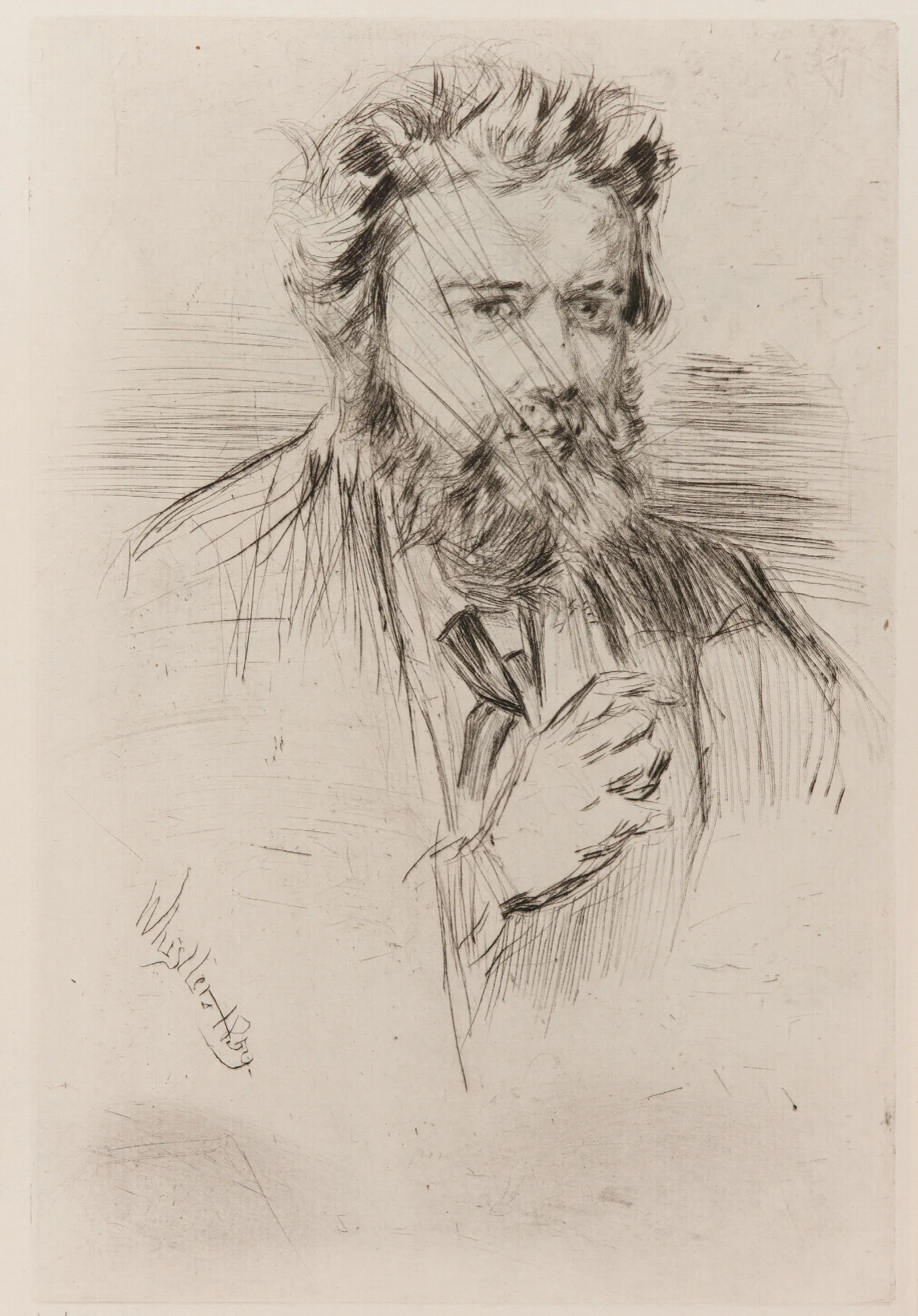Astruc Editor Of L Artiste Wall Art by James Abbott McNeill Whistler - Canvas Print