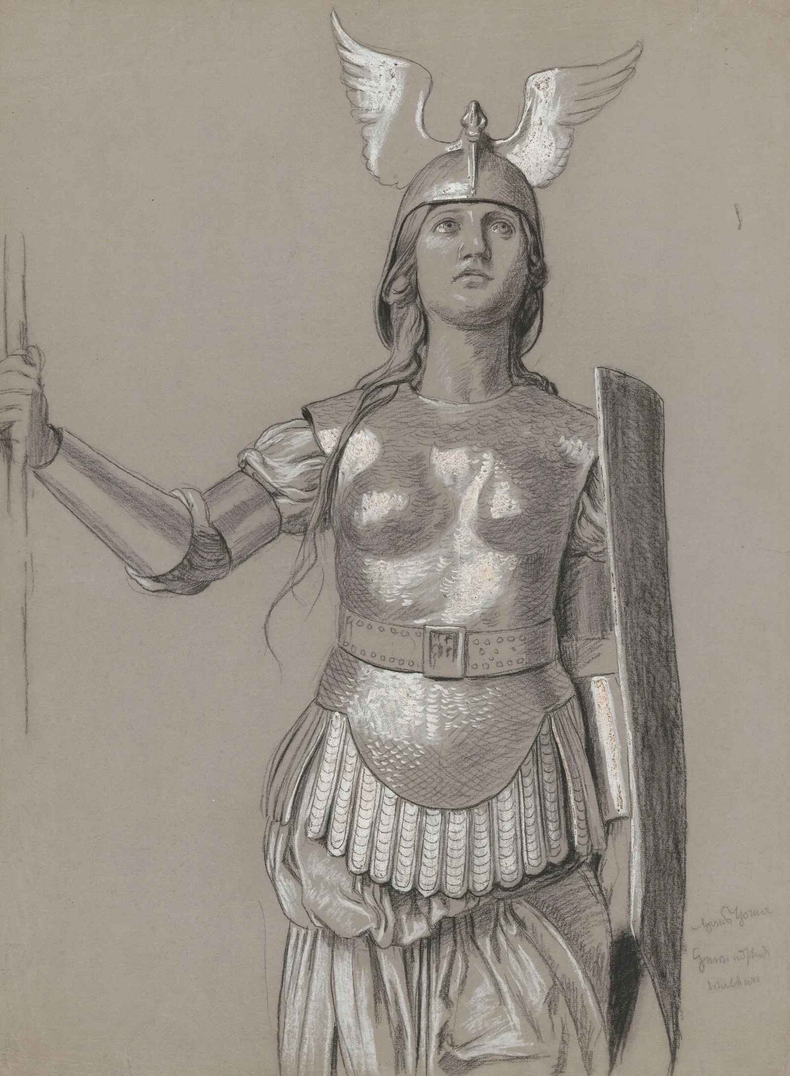 Design For Valkyries Costume 3 Wall Art by Hans Thoma - Canvas Print