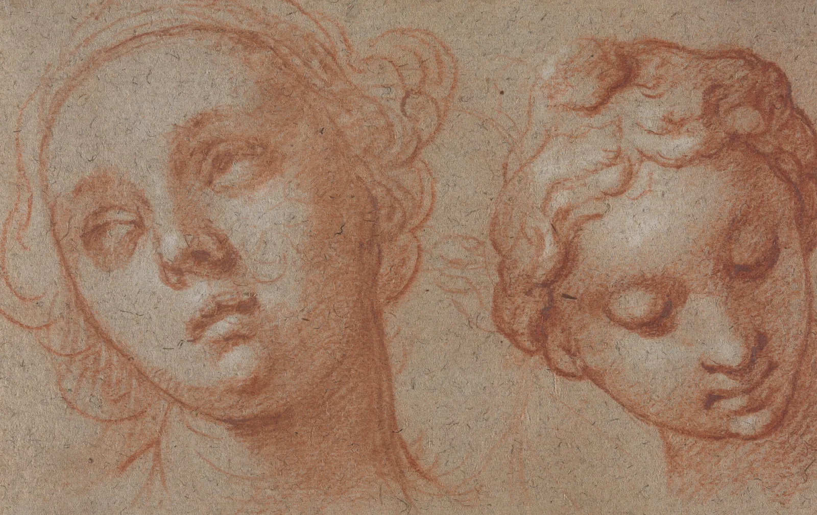 Two Female Heads Wall Art by Abraham Bloemaert - Canvas Print