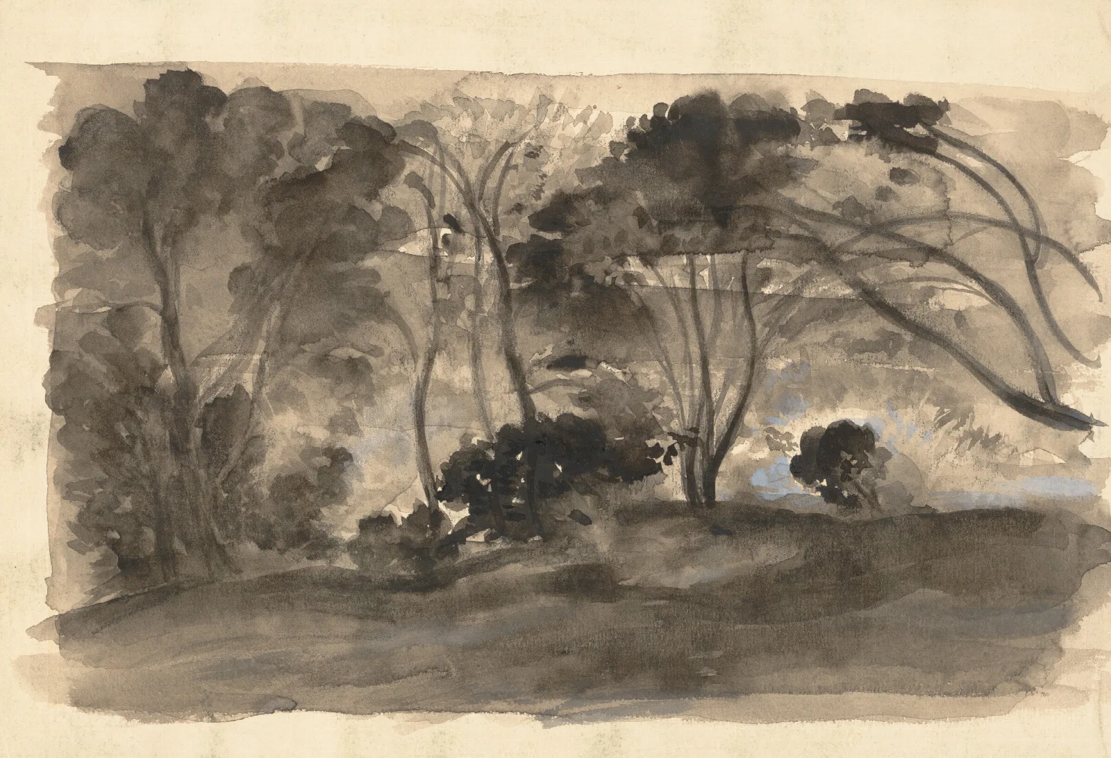 Landscape Black Trees Ii Wall Art by Arthur Bowen Davies - Canvas Print