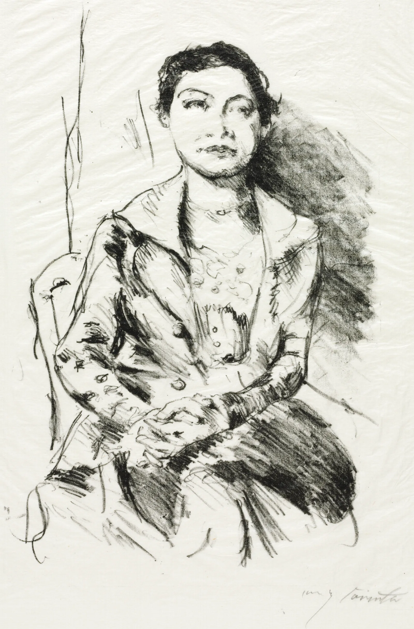 Portrait Of A Young Woman Anneliese Halbe Wall Art by Lovis Corinth - Canvas Print