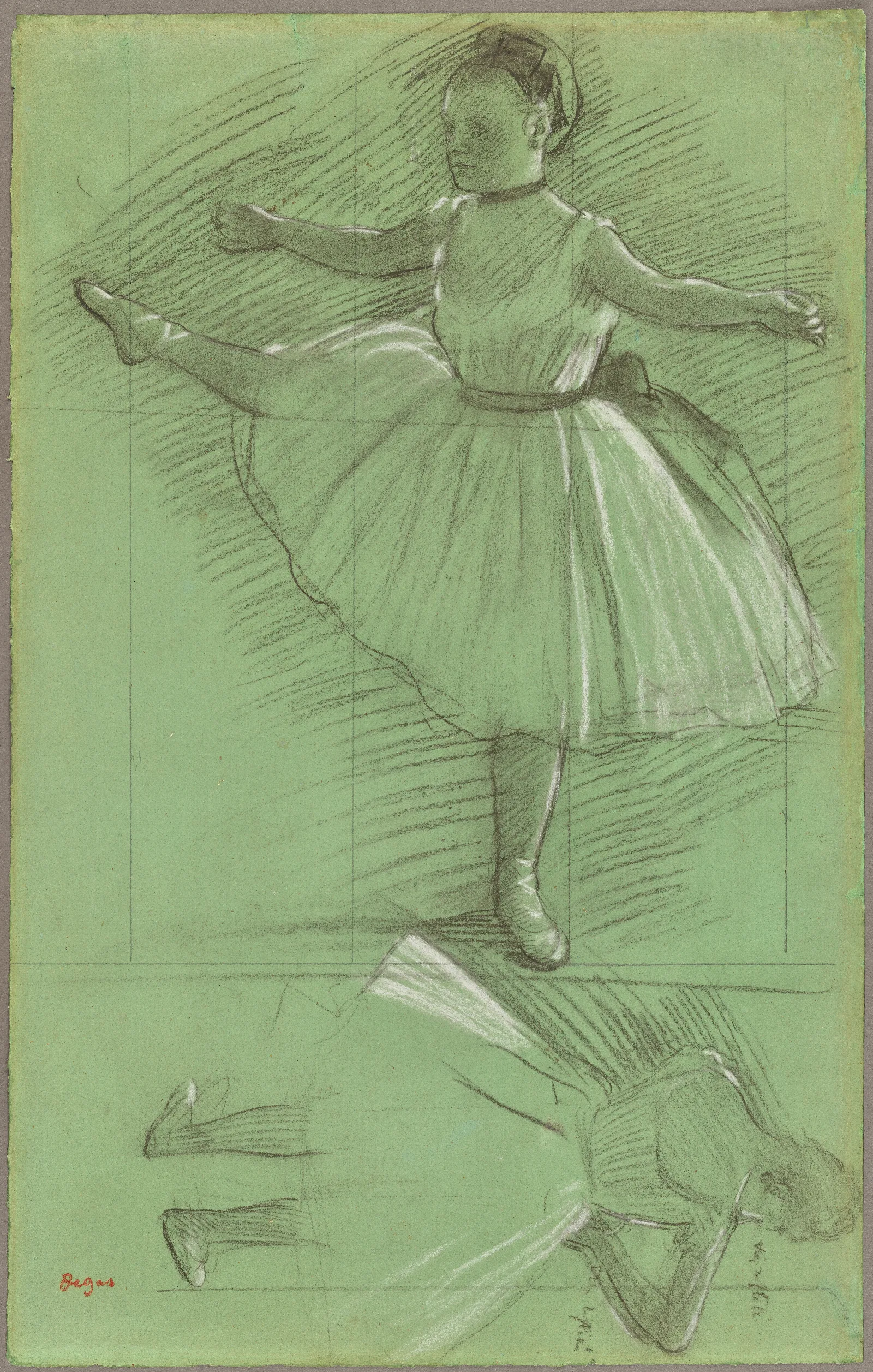 Two Studies Of Dancers 2 Wall Art by Edgar Degas - Canvas Print