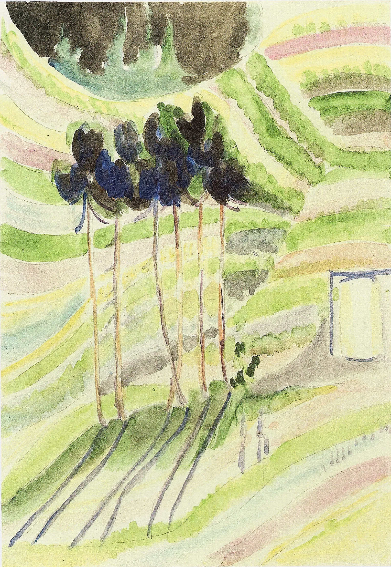 Trees 3 Wall Art by Ernst Ludwig Kirchner - Canvas Print