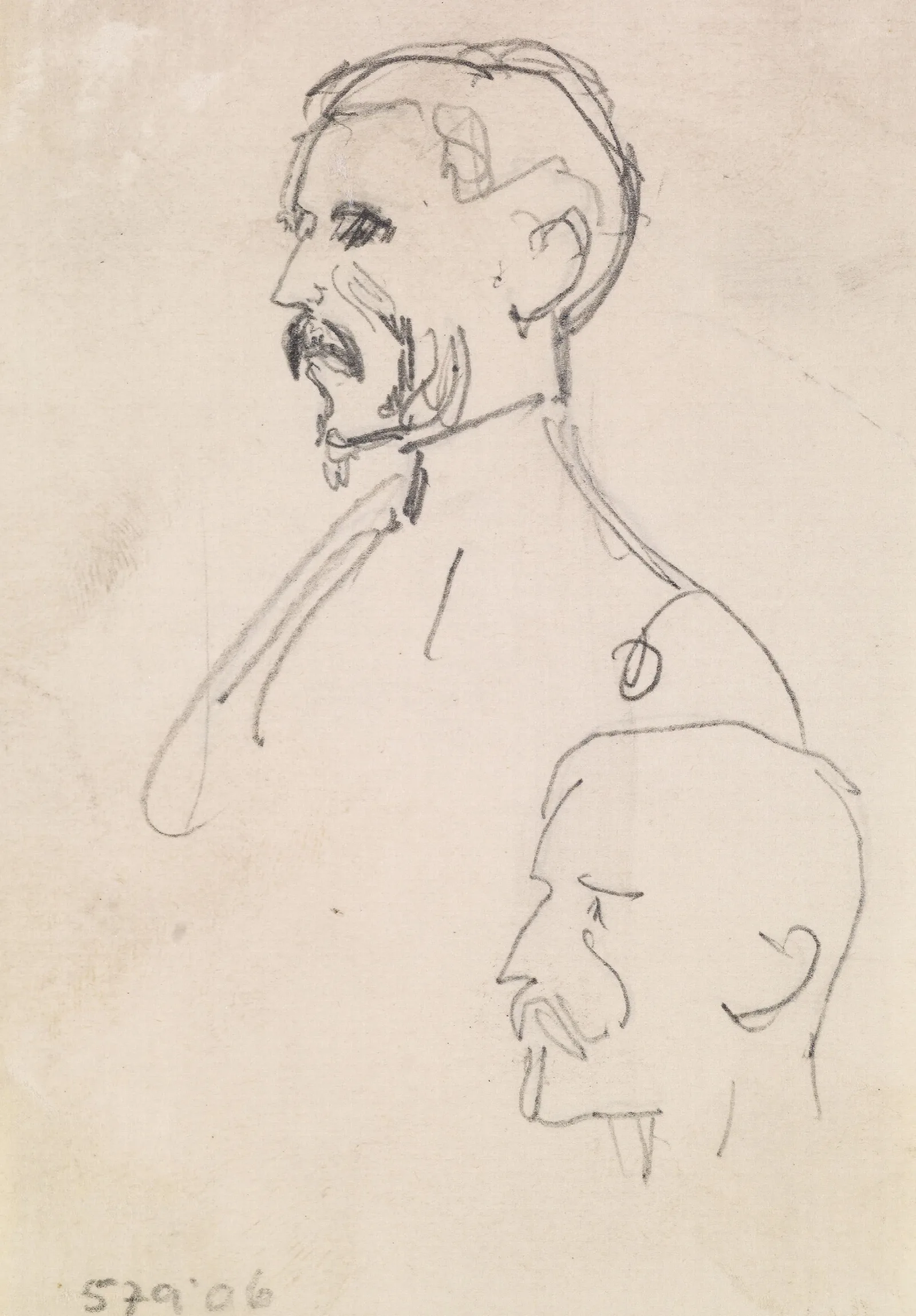 Two Head Studies In Profile Wall Art by Sir John Everett Millais - Canvas Print