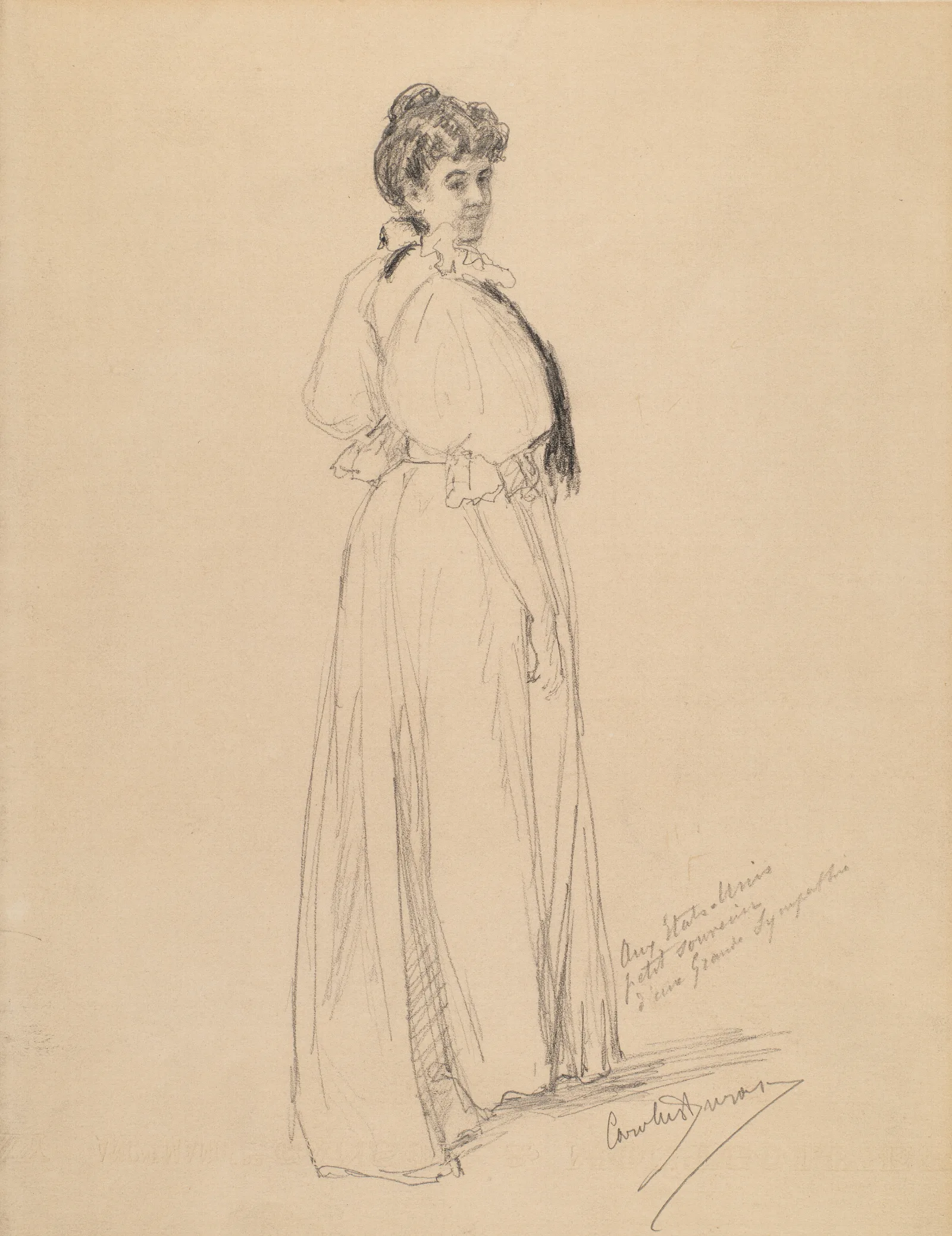 Sketch Of A Lady Wall Art by Carolus-Duran - Canvas Print