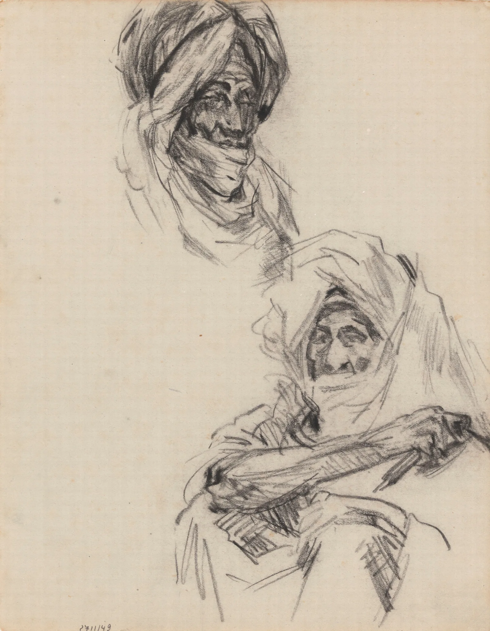 Two Arabs Wall Art by James Ensor - Canvas Print