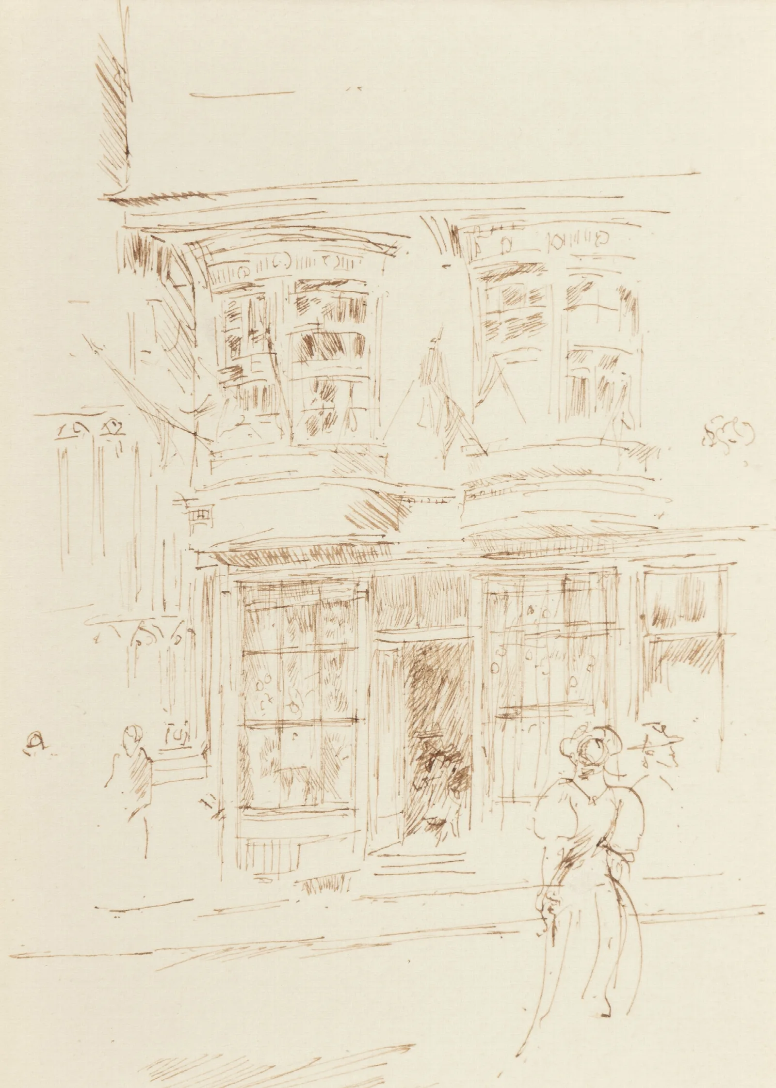 In Cathedral Close Canterbury Wall Art by James Abbott McNeill Whistler - Canvas Print