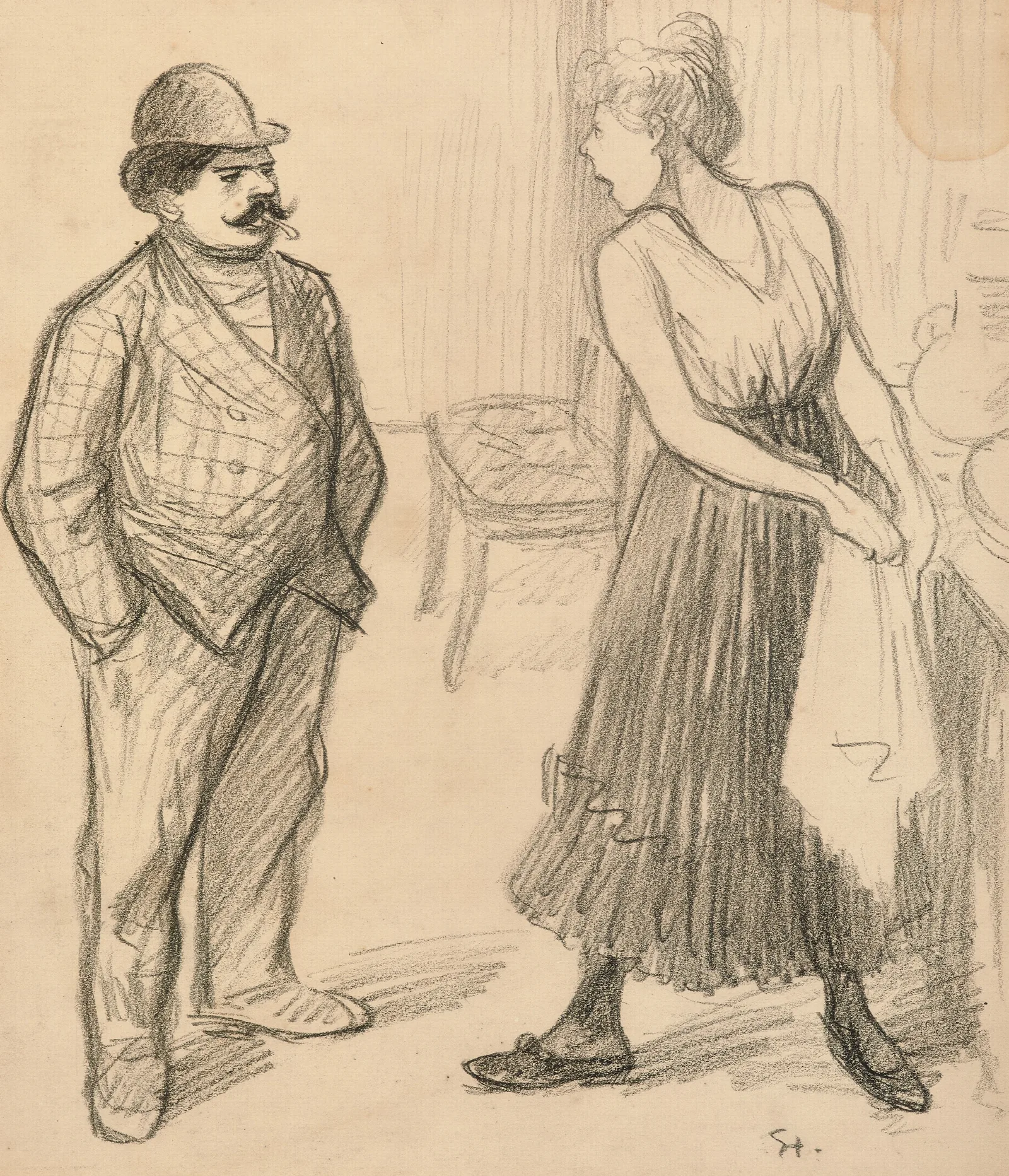 La Dispute Wall Art by Théophile Alexandre Steinlen - Canvas Print