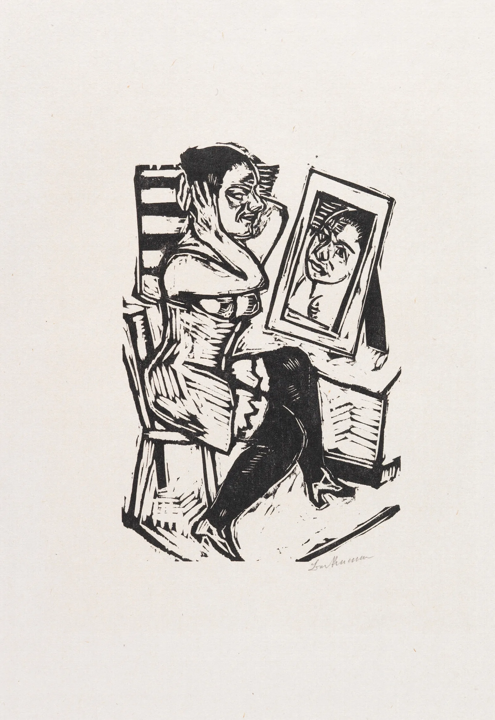Toilette Vorm Spiegel Wall Art by Max Beckmann - Canvas Print