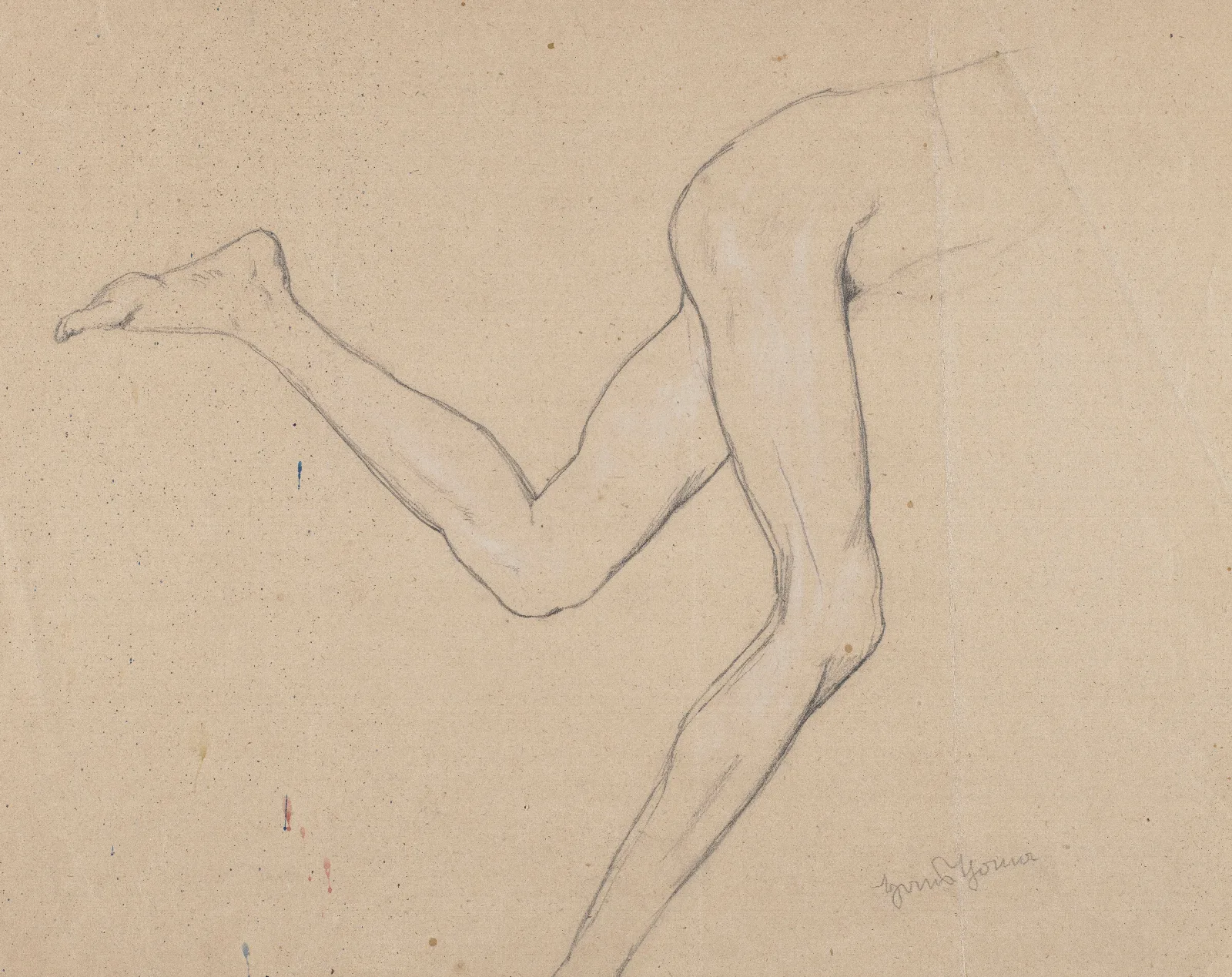 Study Of Legs Of A Running Man Wall Art by Hans Thoma - Canvas Print