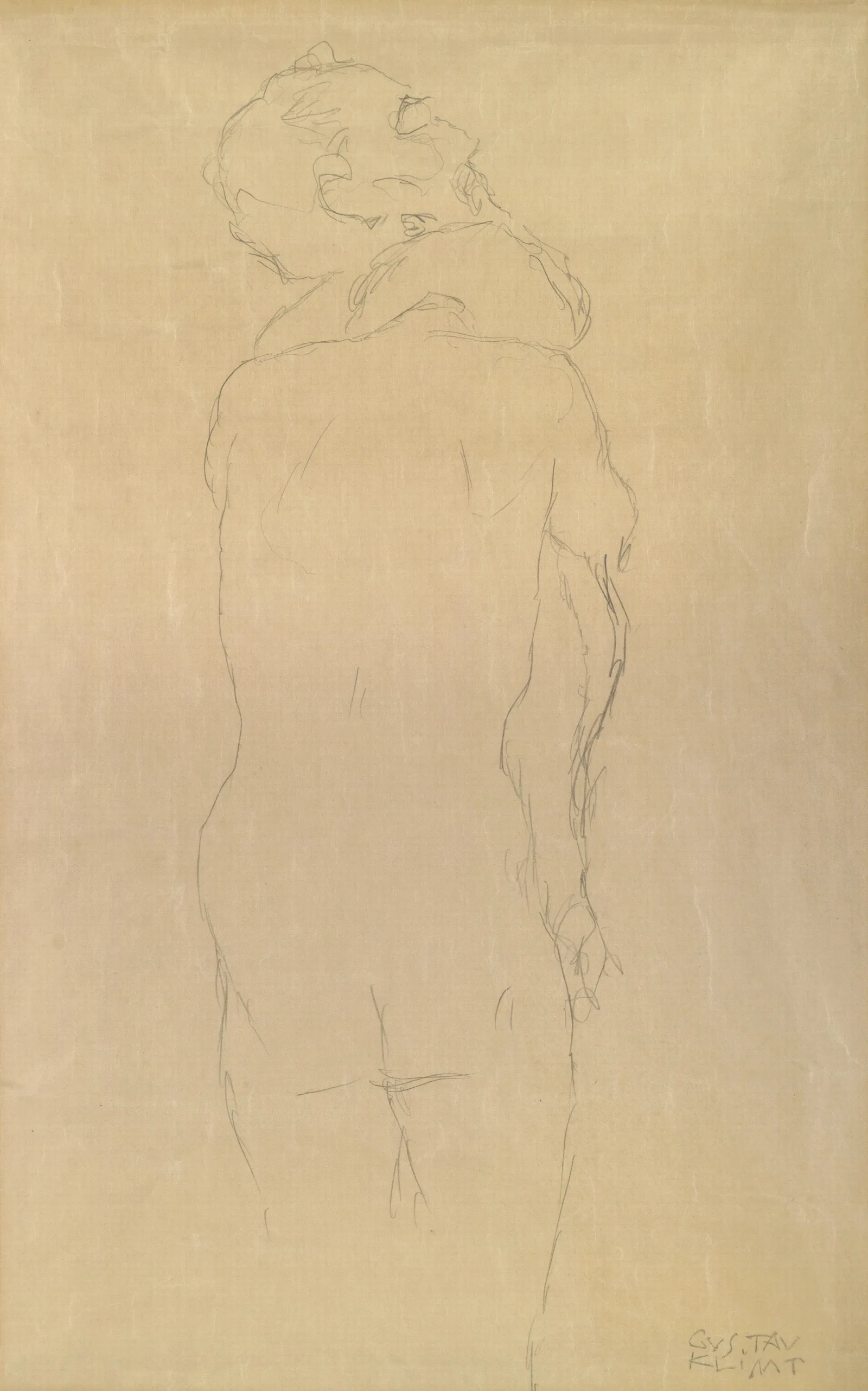 Adam Und Eva Studie Wall Art by Gustav Klimt - Canvas Print
