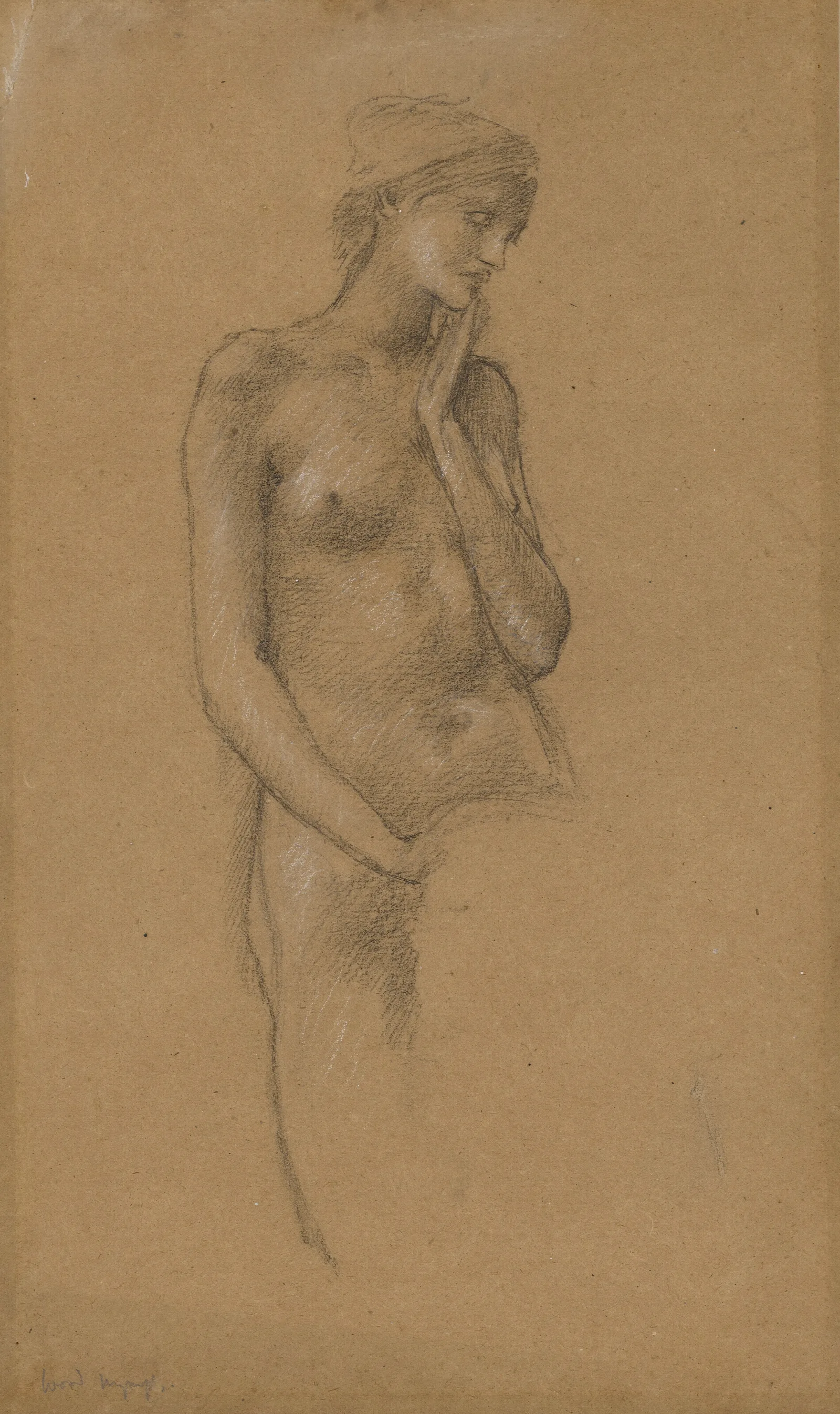 Study Of Female Nude For The Hill Fairies In Arthur In Avalon 2 Wall Art by Sir Edward Coley Burne-Jones - Canvas Print