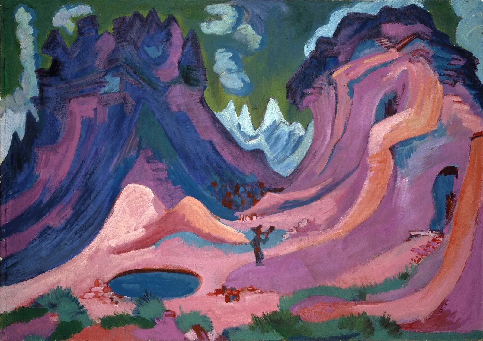 Amselfluh Wall Art by Ernst Ludwig Kirchner - Canvas Print