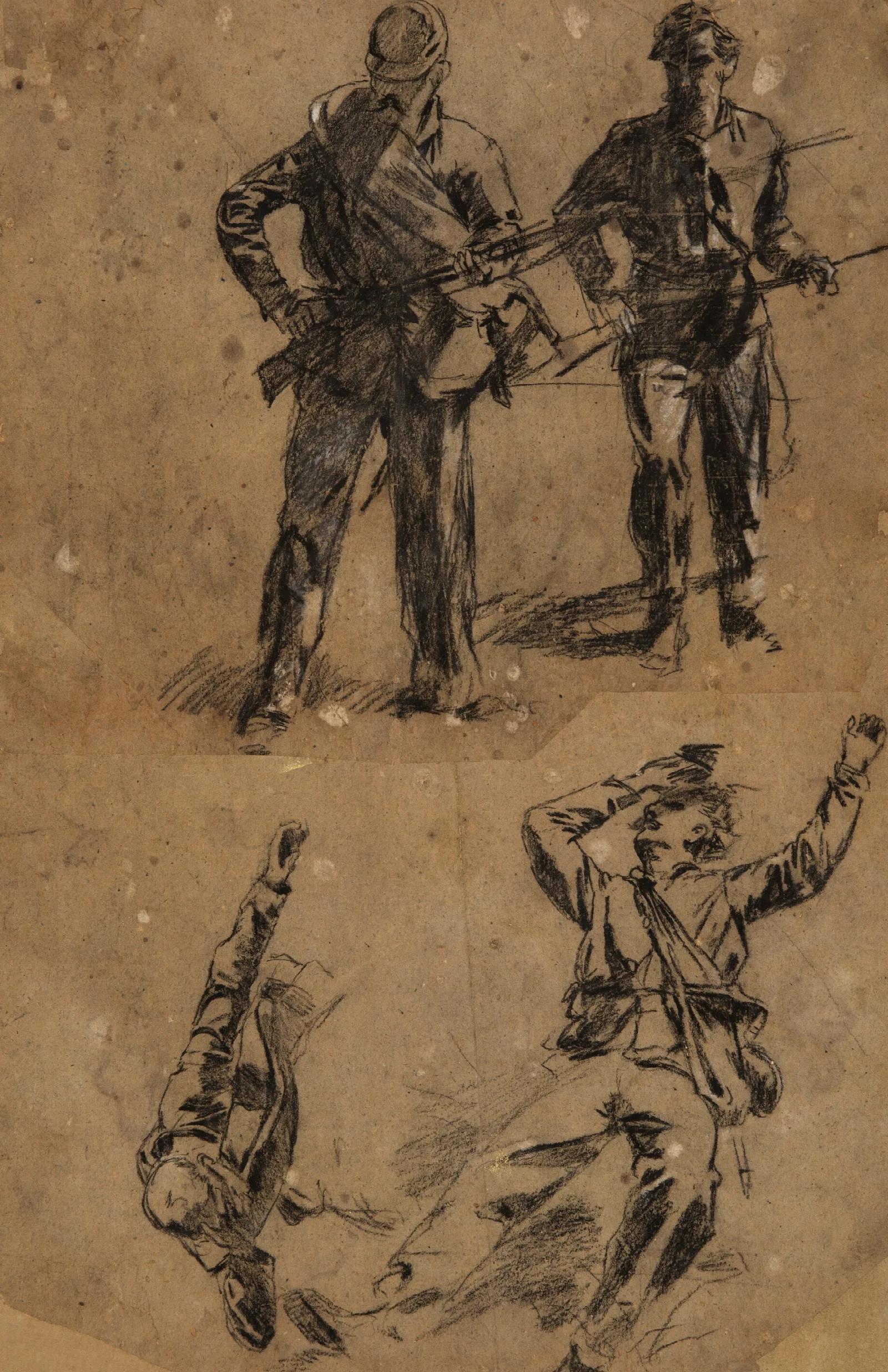 Studies Of Soldiers Wall Art by Winslow Homer - Canvas Print
