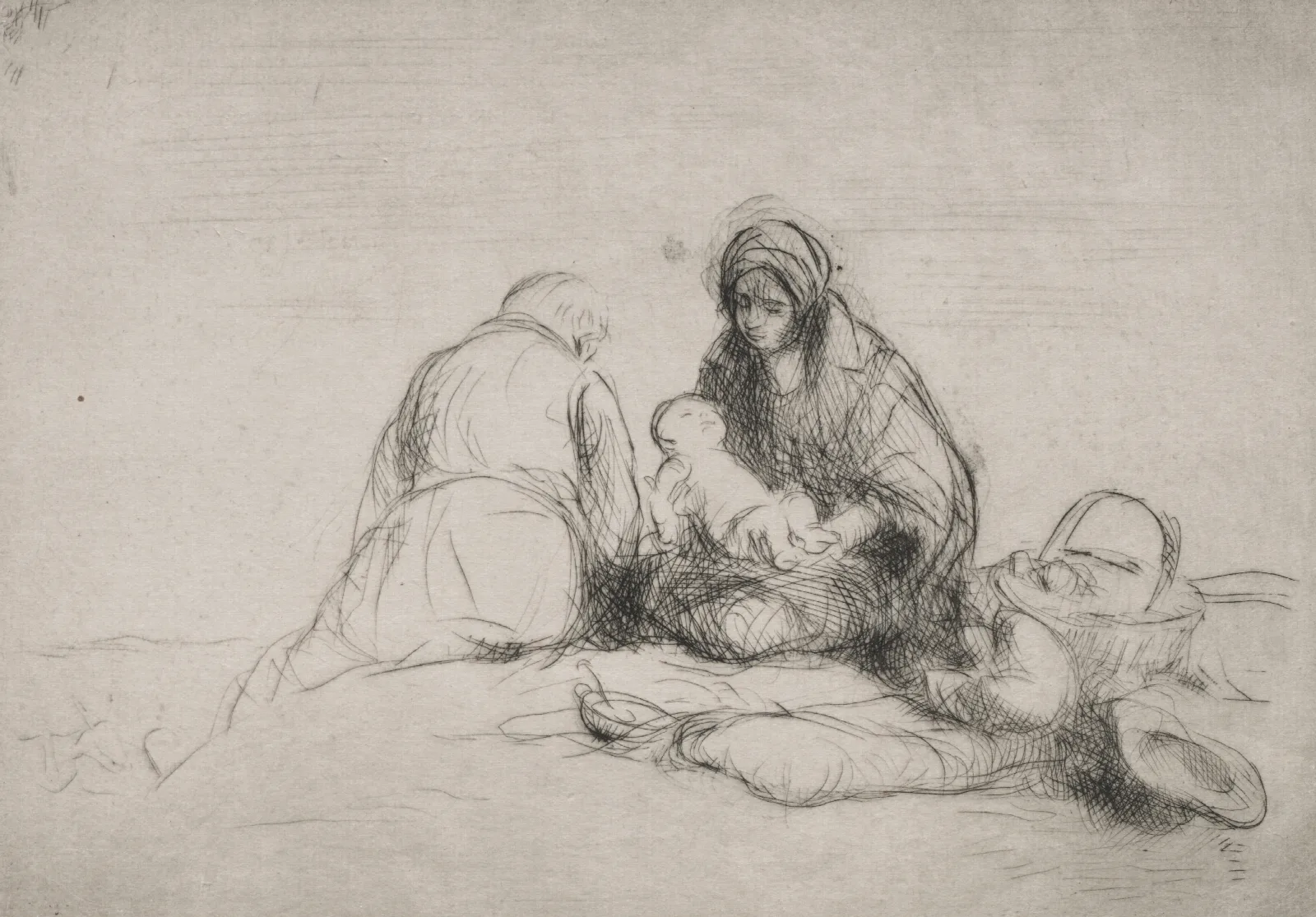 Rest On The Flight Into Egypt 10 Wall Art by Jean-Louis Forain - Canvas Print
