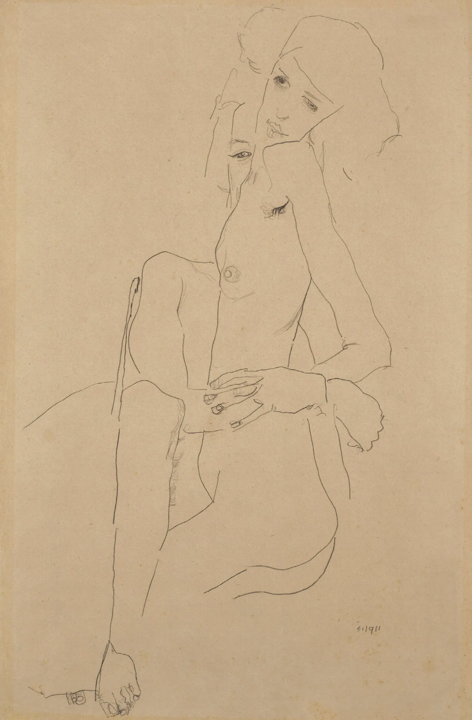 The Embrace 2 Wall Art by Egon Schiele - Canvas Print