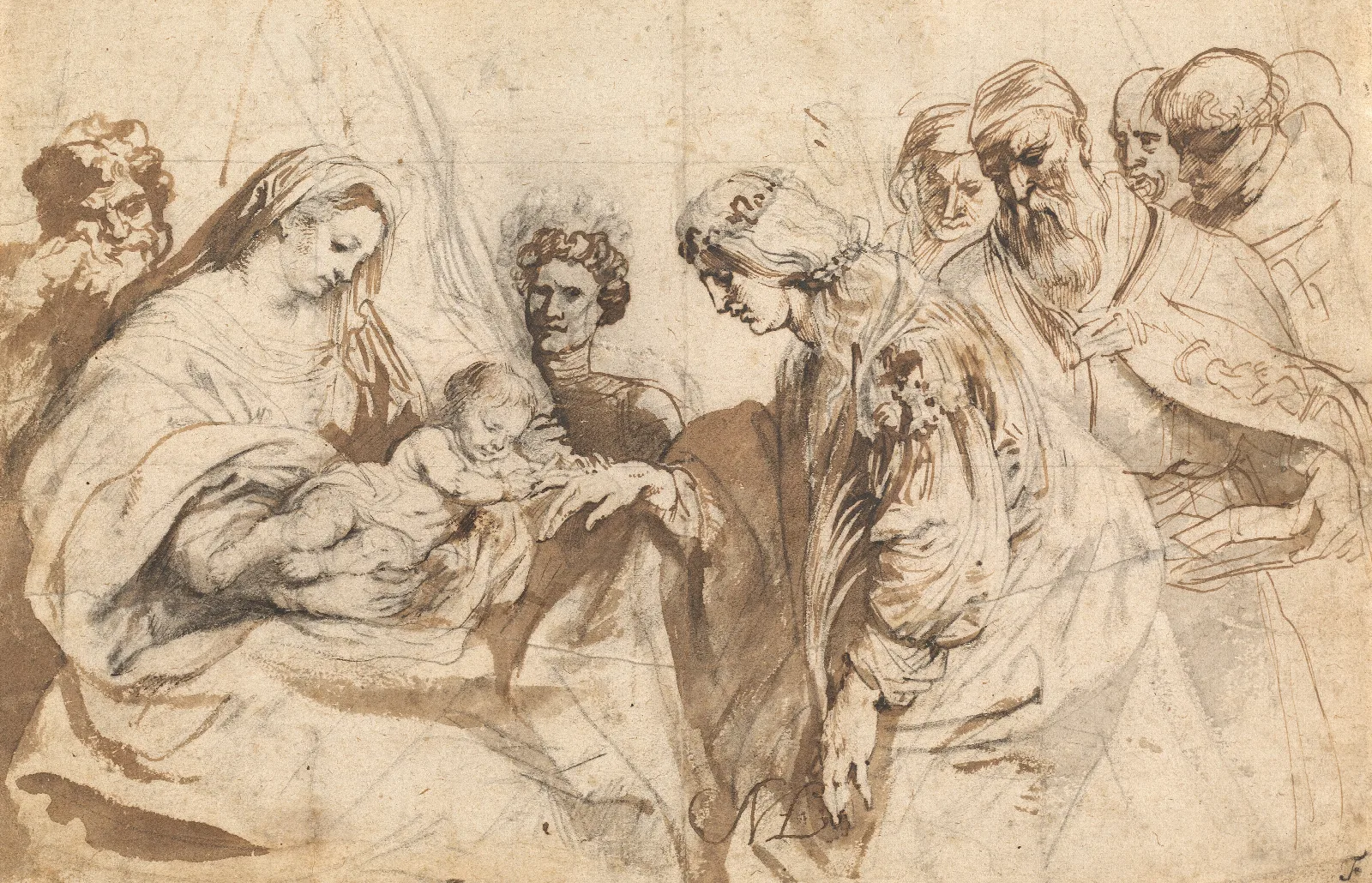 The Mystic Marriage Of Saint Catherine 2 Wall Art by Anthony van Dyck - Canvas Print