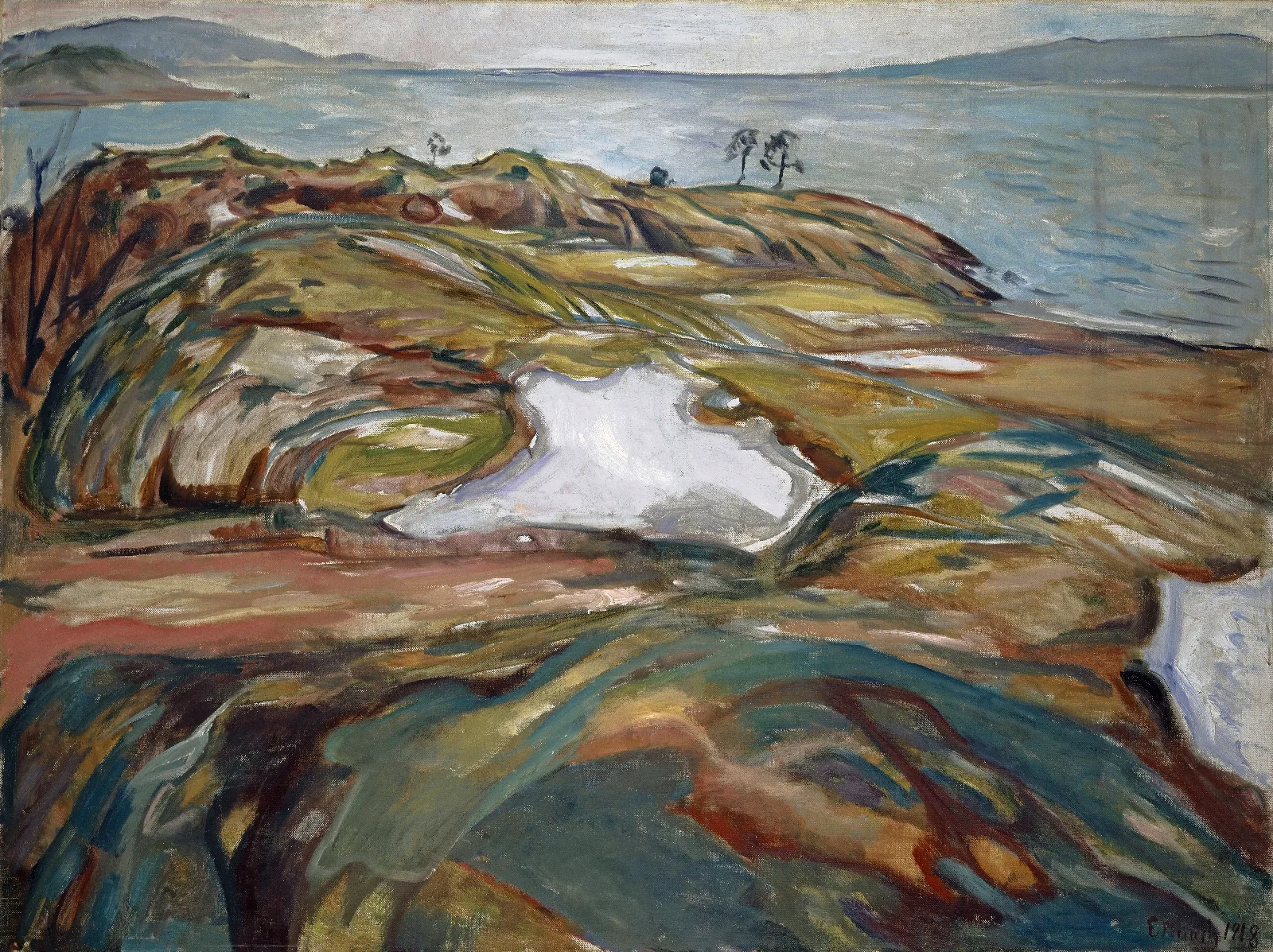 Coastal Landscape Wall Art by Edvard Munch - Canvas Print