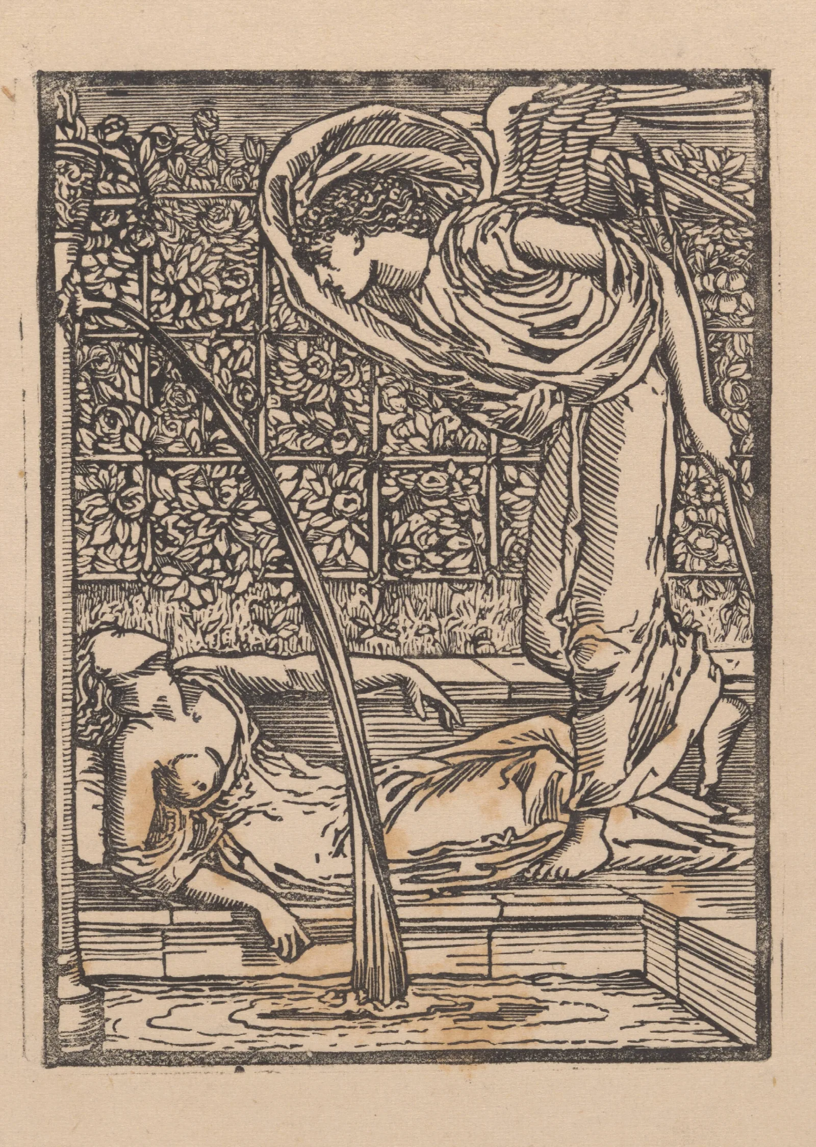 Cupid Finding Psyche Asleep Wall Art by Sir Edward Coley Burne-Jones - Canvas Print