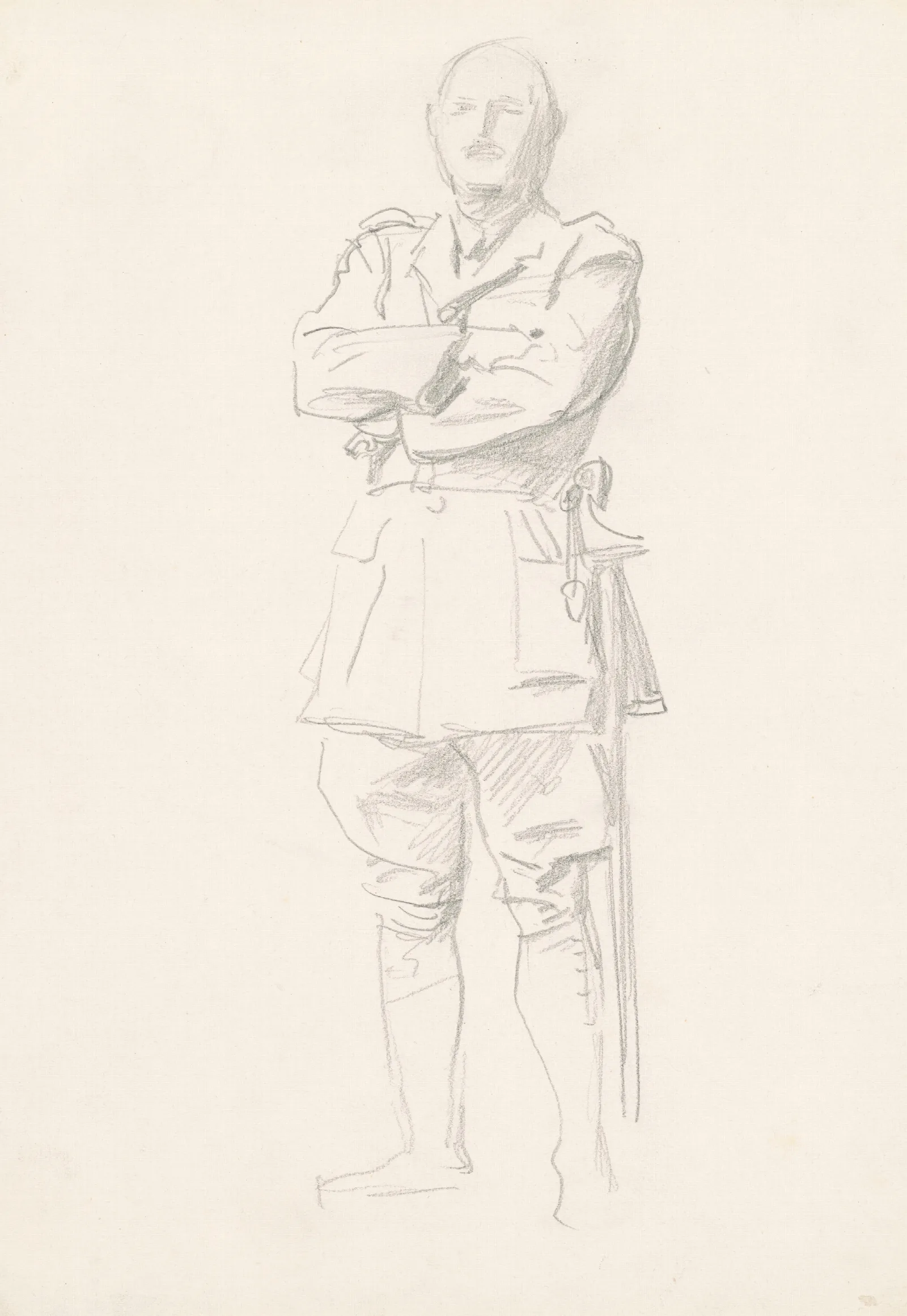 Study Of General Louis Botha For General Officers Of World War I Wall Art by John Singer Sargent - Canvas Print