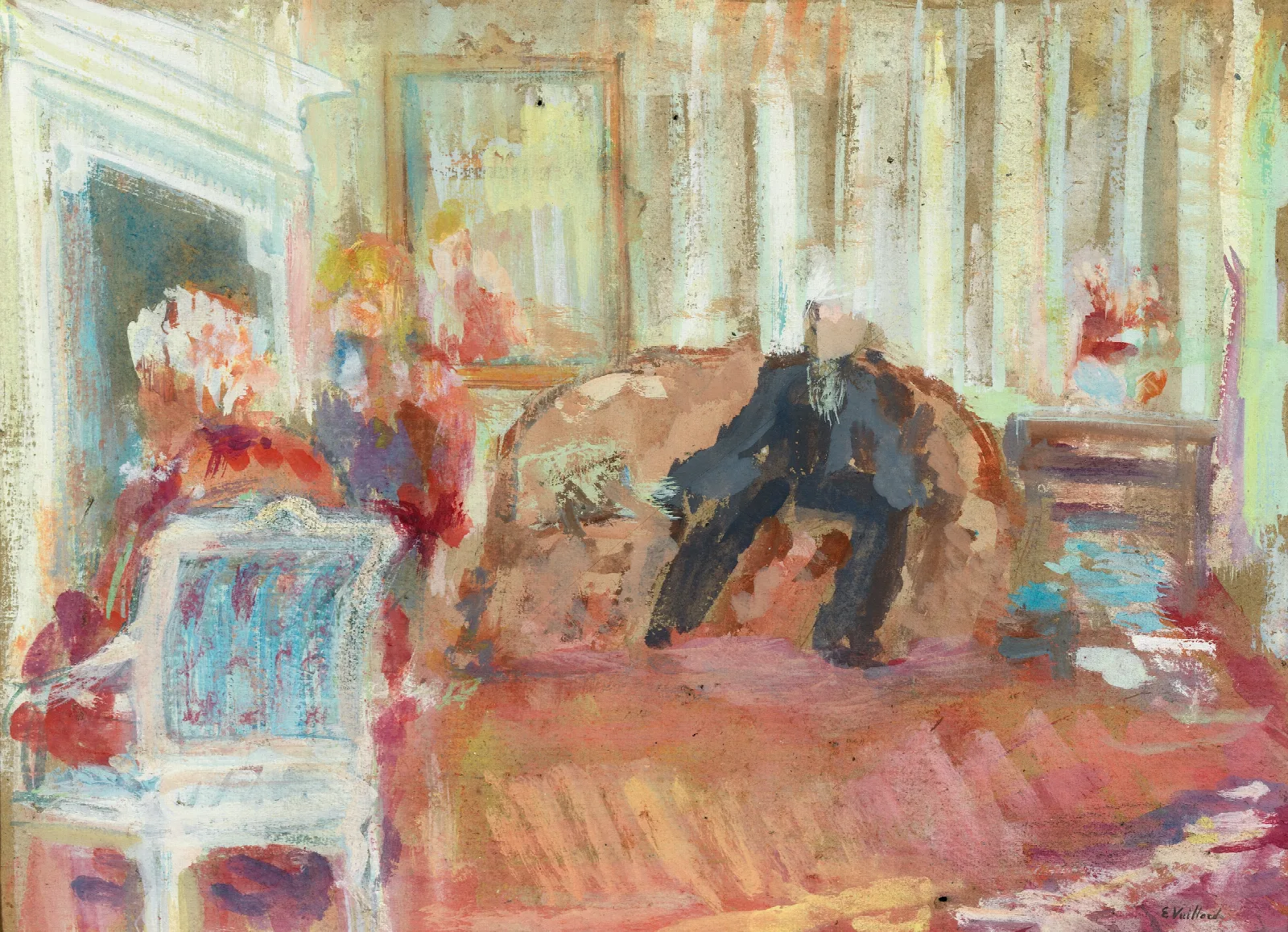 The Hessels Apartment Rue De Rivoli Paris Wall Art by Édouard Vuillard - Canvas Print