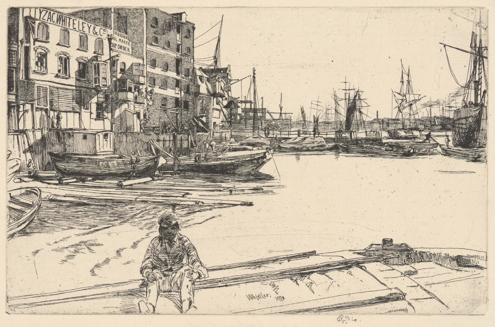 Eagle Wharf Wall Art by James Abbott McNeill Whistler - Canvas Print