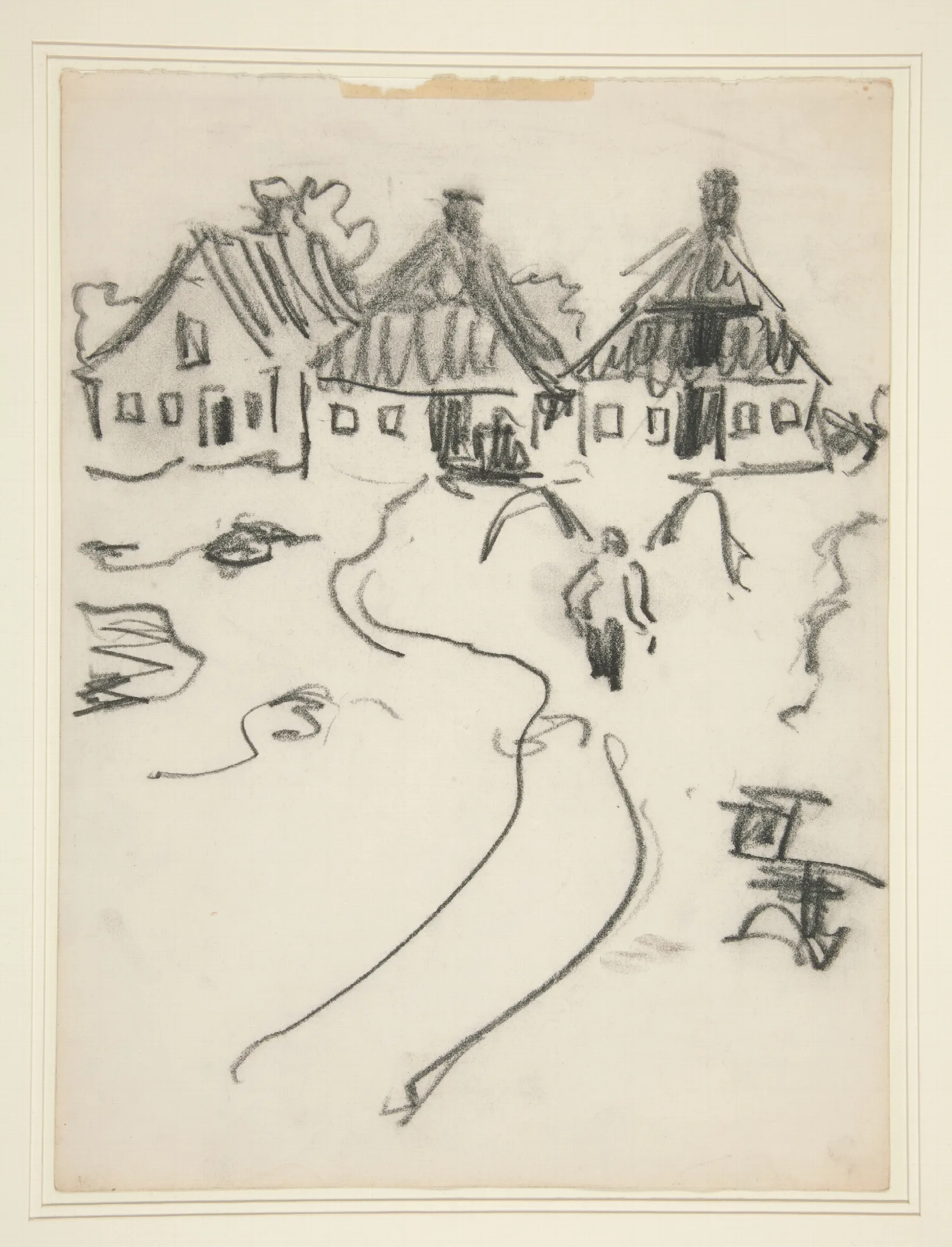 Three Houses 2 Wall Art by Ernst Ludwig Kirchner - Canvas Print