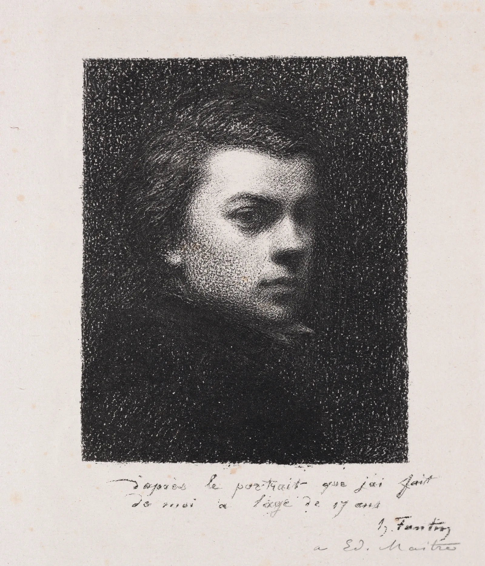 The Artist At 17 Years Wall Art by Henri Fantin-Latour - Canvas Print