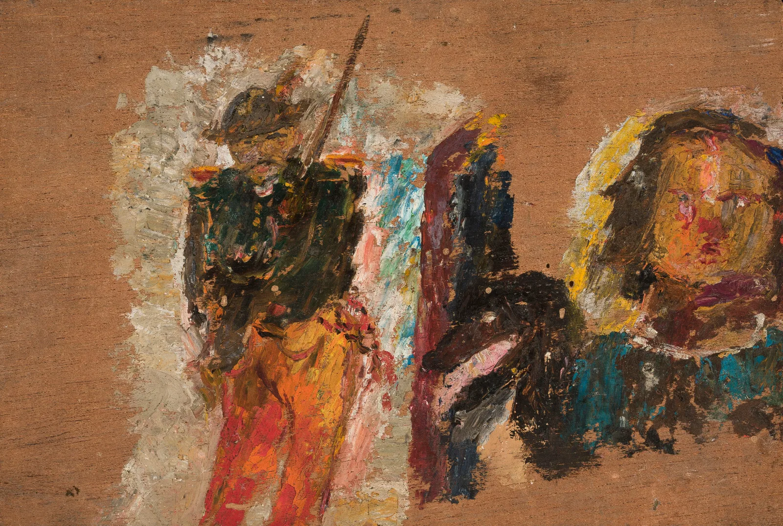 Rifleman And Head Wall Art by Tadeusz Makowski - Canvas Print