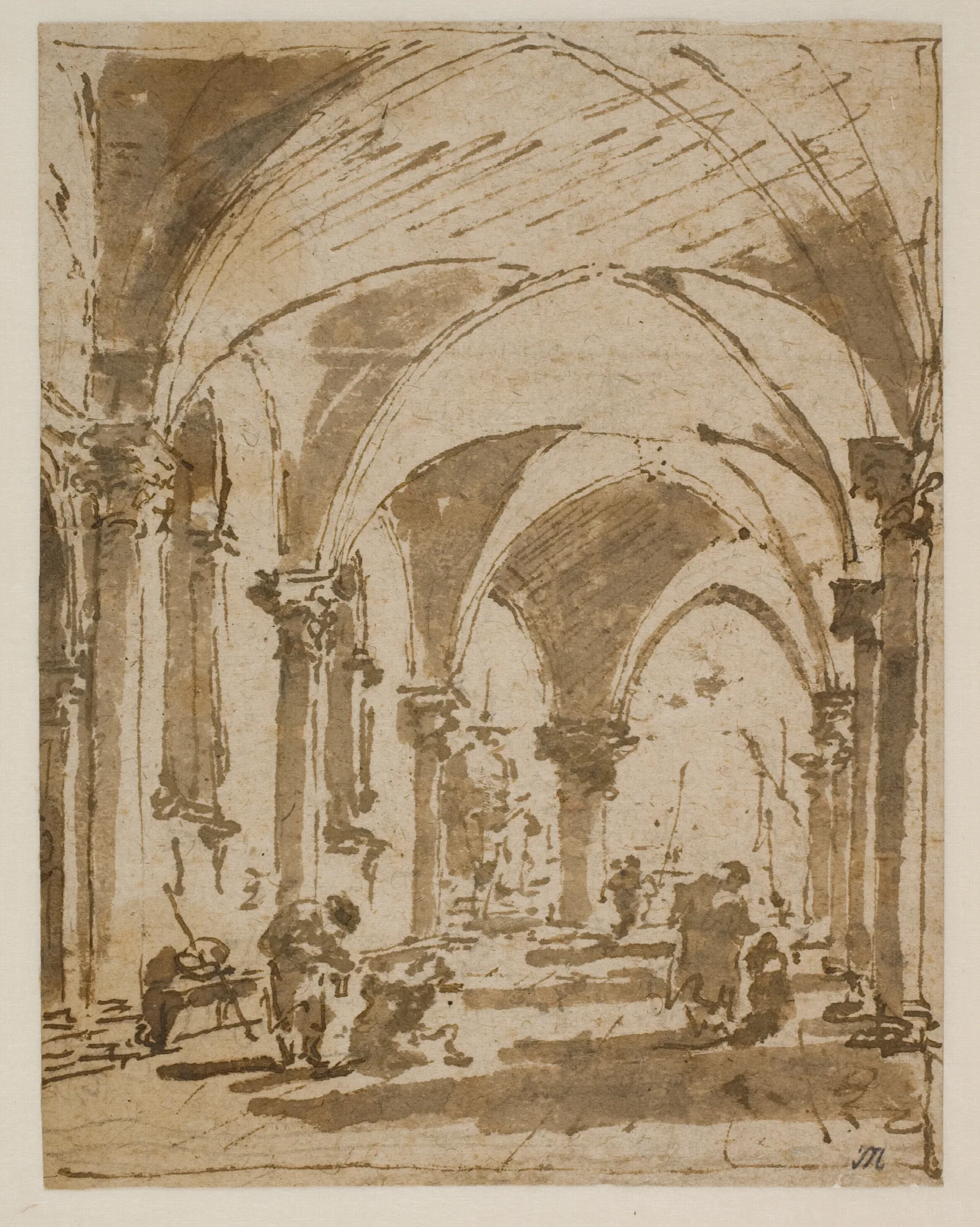 Dogepaladsets Buegang Mod Piazzettaen Wall Art by Francesco Guardi - Canvas Print