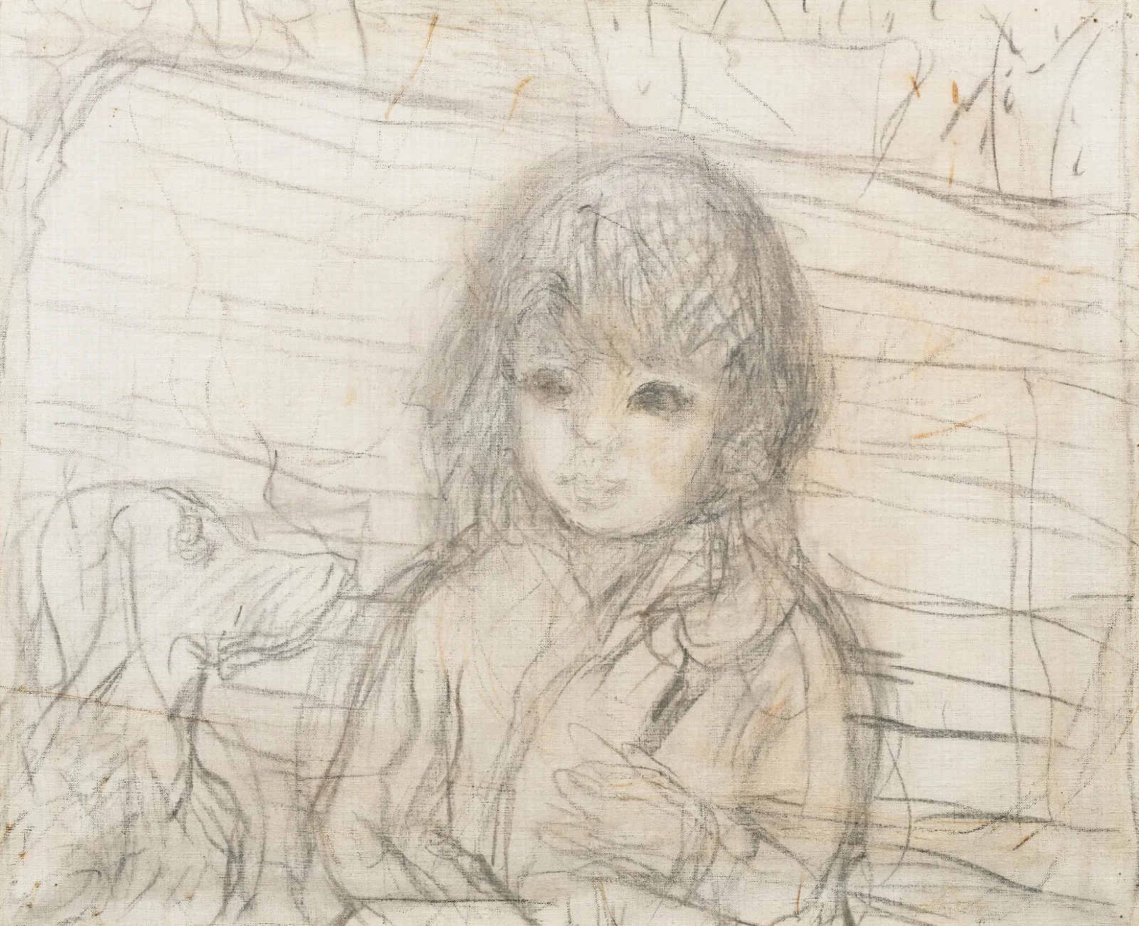 Isabelle Lecomte Du Nouy Avec Le Chien De Lartiste Au Canet Wall Art by Pierre Bonnard - Canvas Print