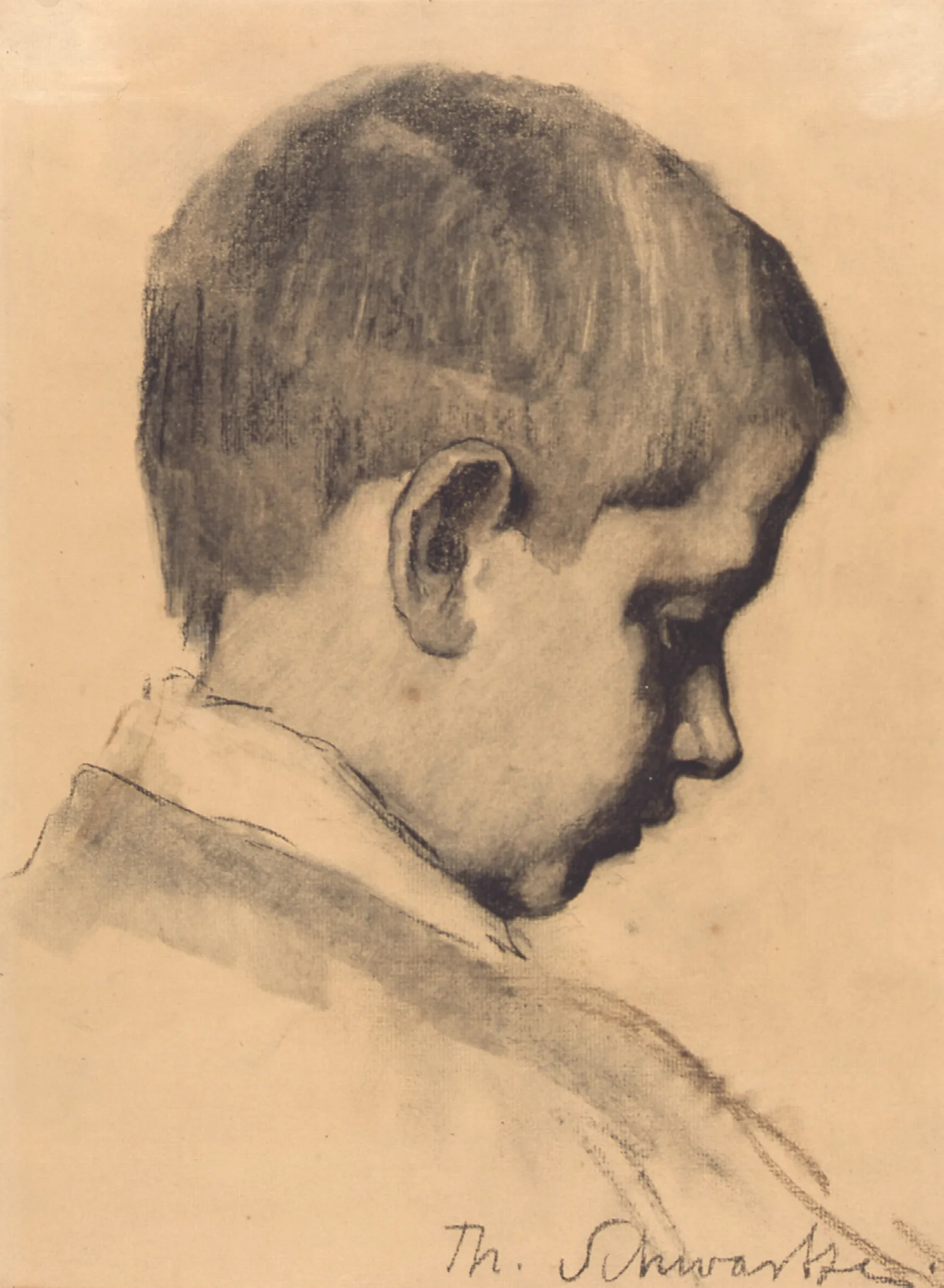 Jongenskop En Profil Naar Rechts Wall Art by Thérèse Schwartze - Canvas Print