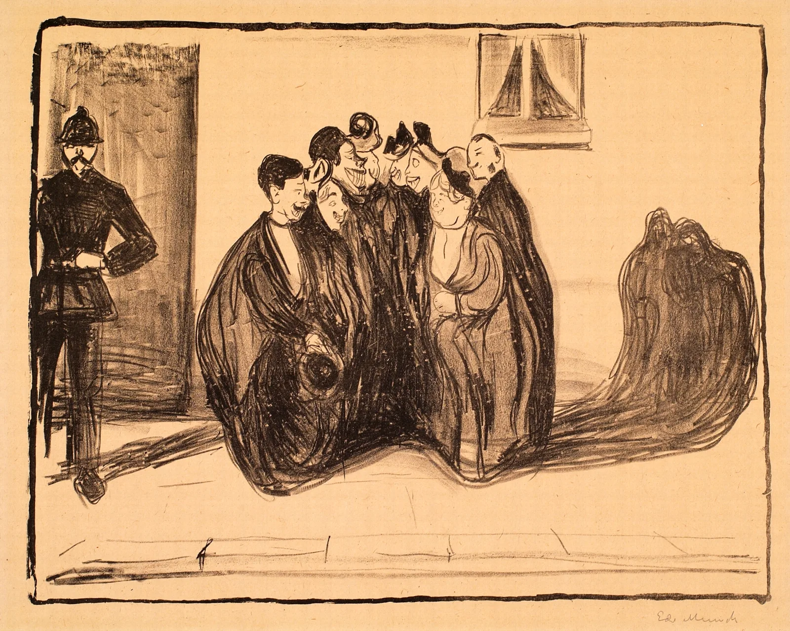 After The Party Wall Art by Edvard Munch - Canvas Print