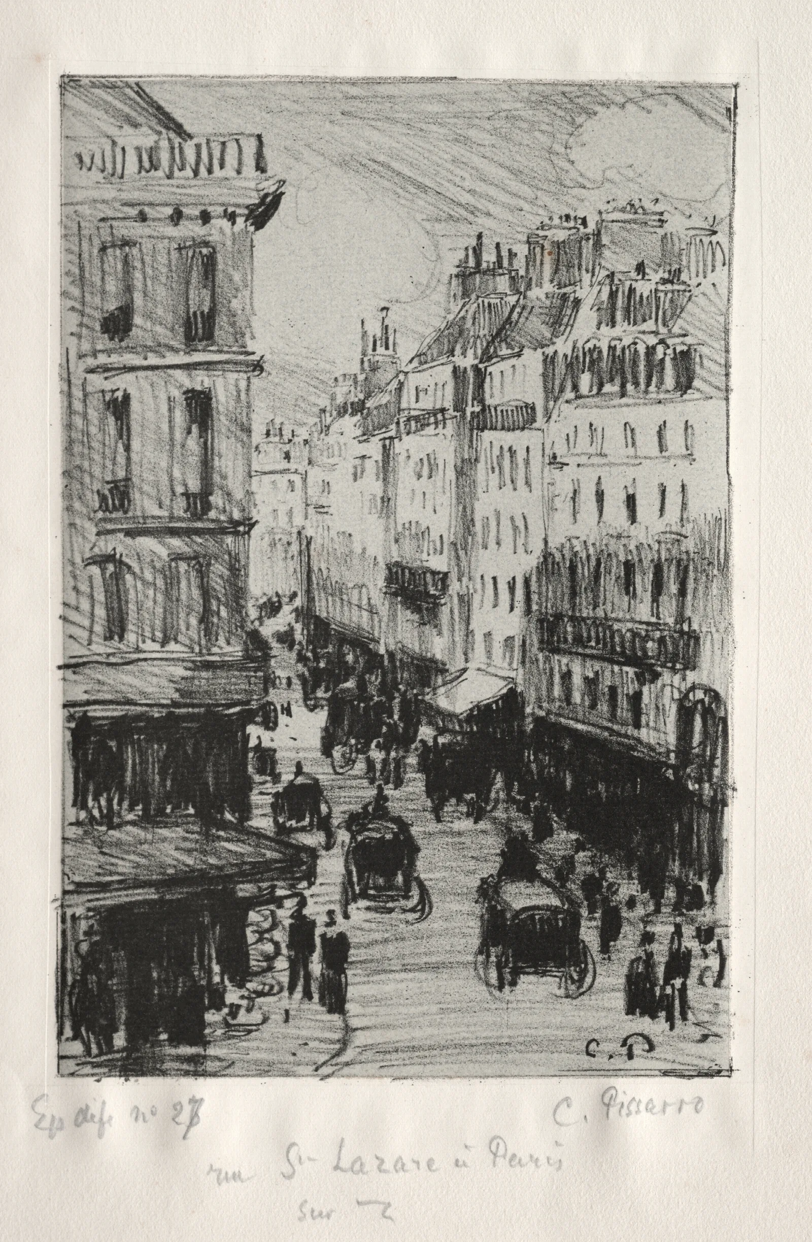 Rue Saint Lazare Paris Wall Art by Camille Pissarro - Canvas Print