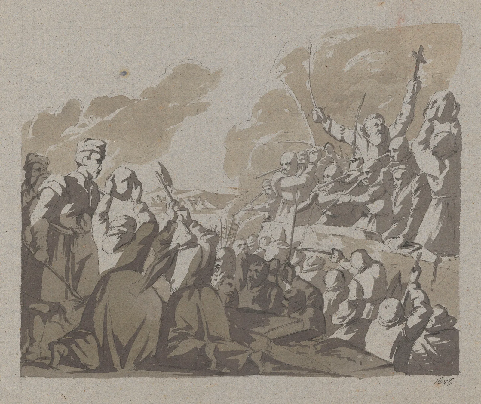 Defence Of Czestochowa Wall Art by Ignacy Gierdziejewski - Canvas Print