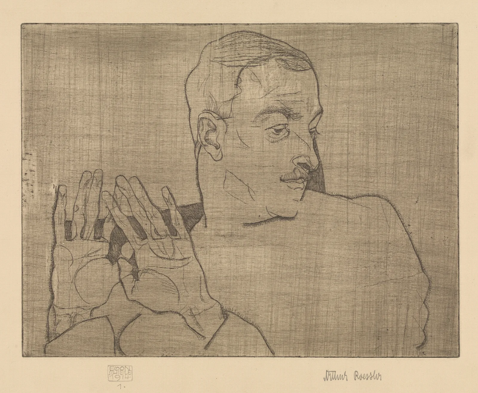 Arthur Roessler Wall Art by Egon Schiele - Canvas Print