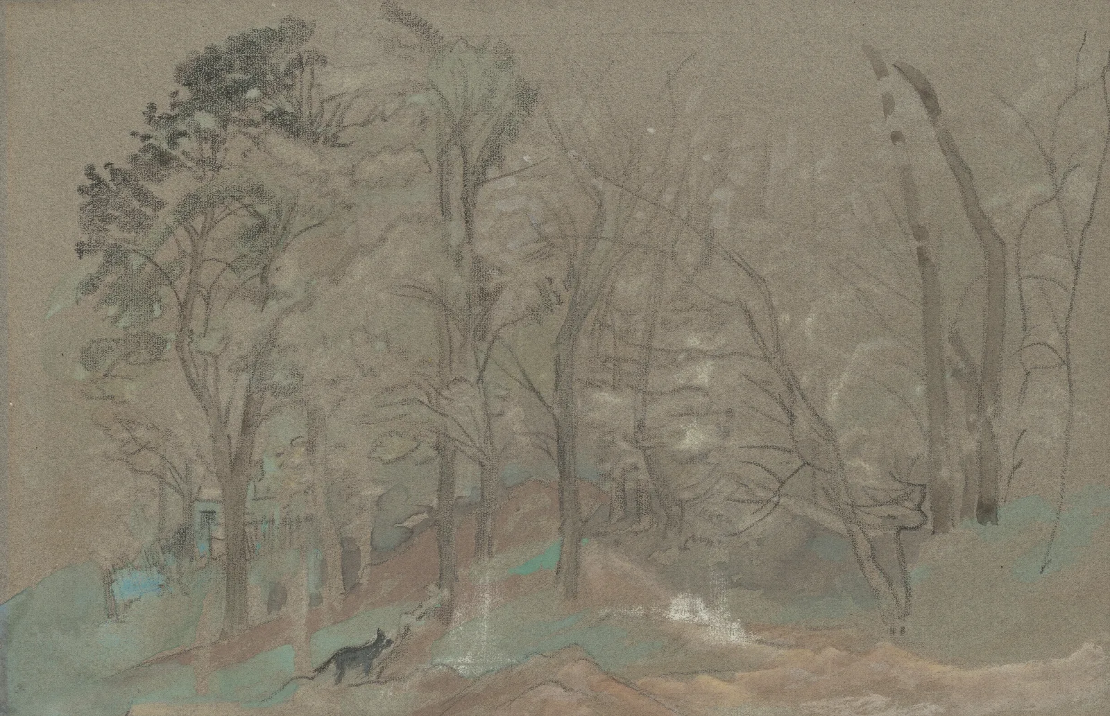 The First Snowfall Wall Art by Arthur Bowen Davies - Canvas Print